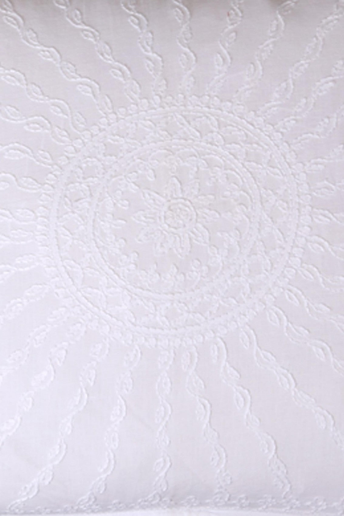 Ada Hand Embroidered White Cotton Lucknowi Chikankari Cushion Cover Set Of 5 A613413