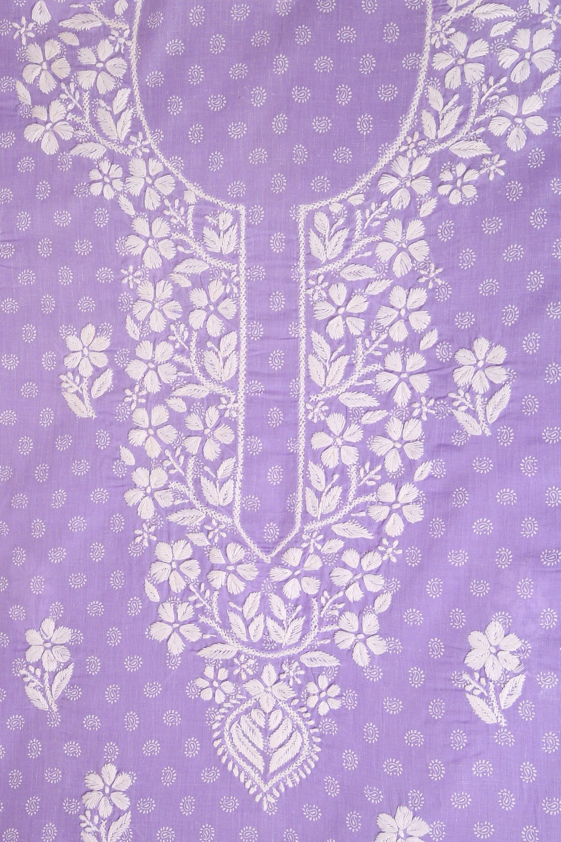 Ada Hand Embroidered Mauve Cotton Lucknowi Chikankari Unstitched Suit Piece A211232