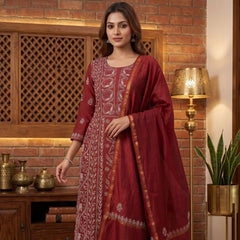 Unstitched Kurta Dupatta Set