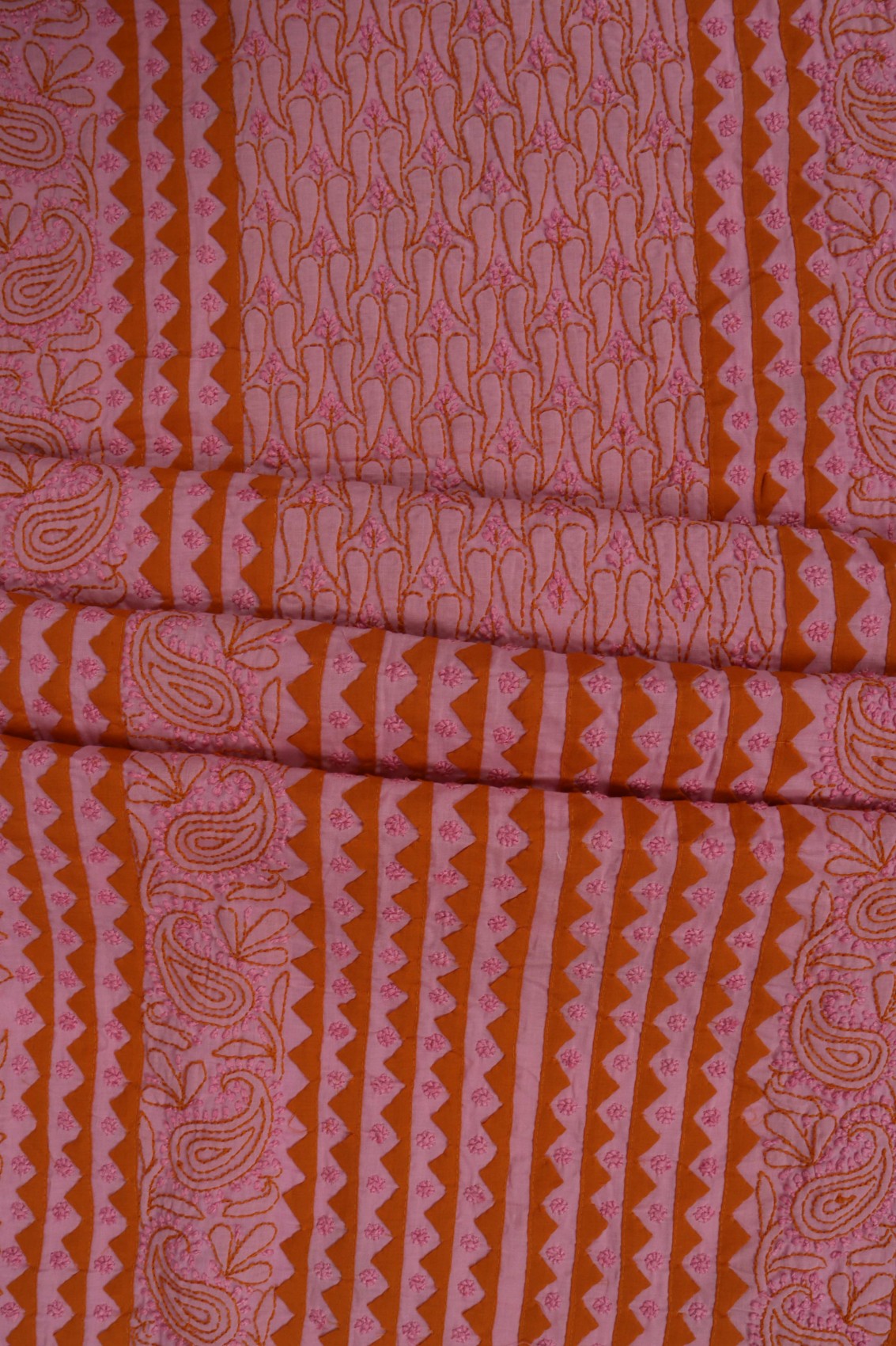 Ada Hand Embroidered Pink Cotton Lucknowi Chikankari Unstitched Suit Piece 01A159500