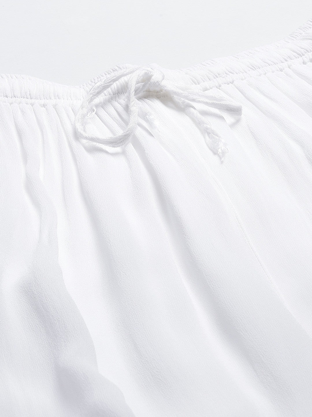 Ada Hand Embroidered White Georgette Lucknowi Chikankari Palazzo A711145