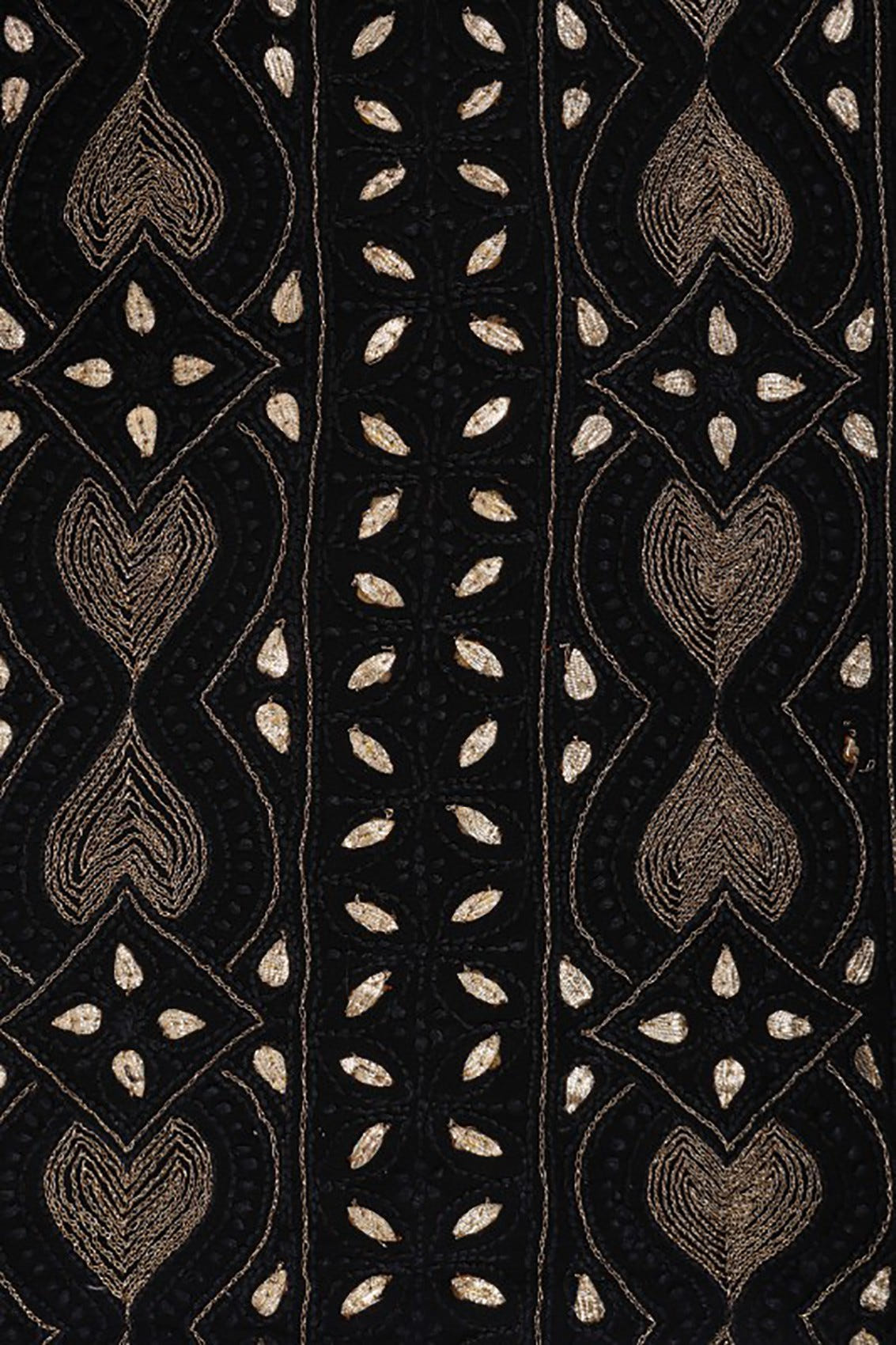 Ada Hand Embroidered Black Georegette Lucknowi Chikankari Unstitched Kurta Dupatta Set with Zari Work A607105