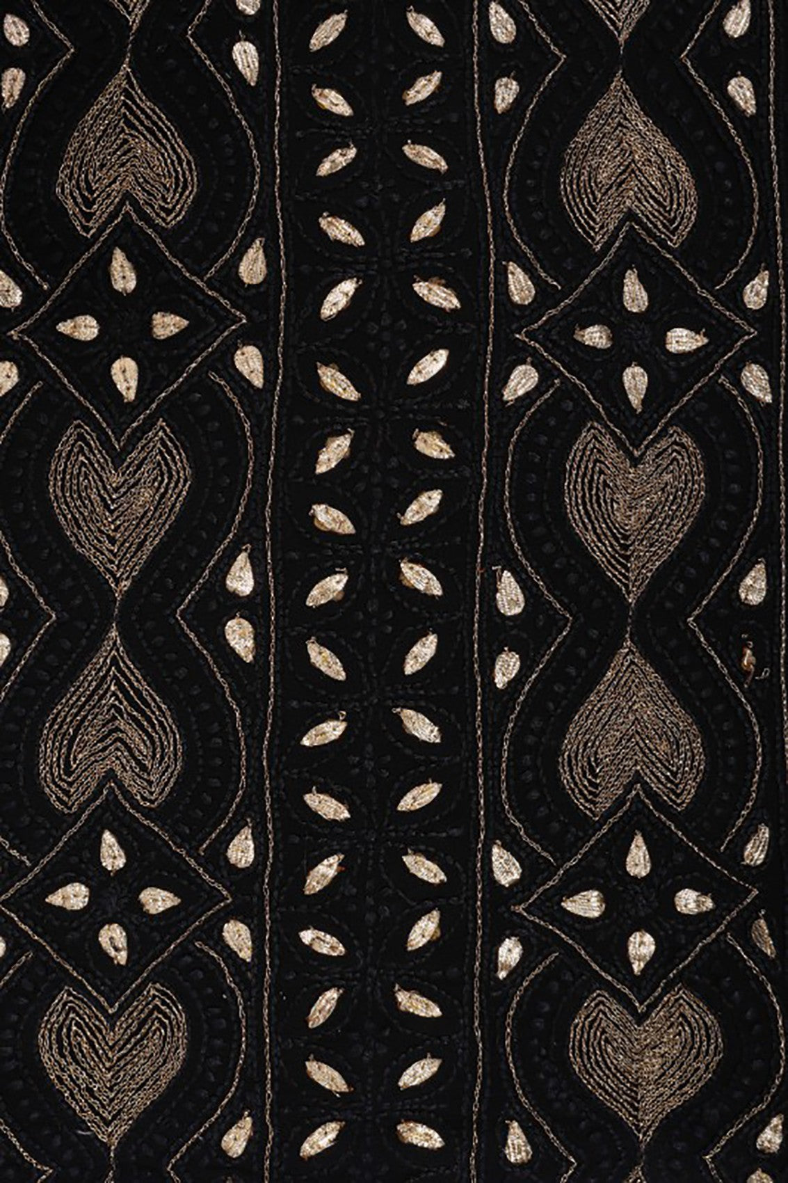 Ada Hand Embroidered Black Georegette Lucknowi Chikankari Unstitched Kurta Dupatta Set with Zari Work A607105