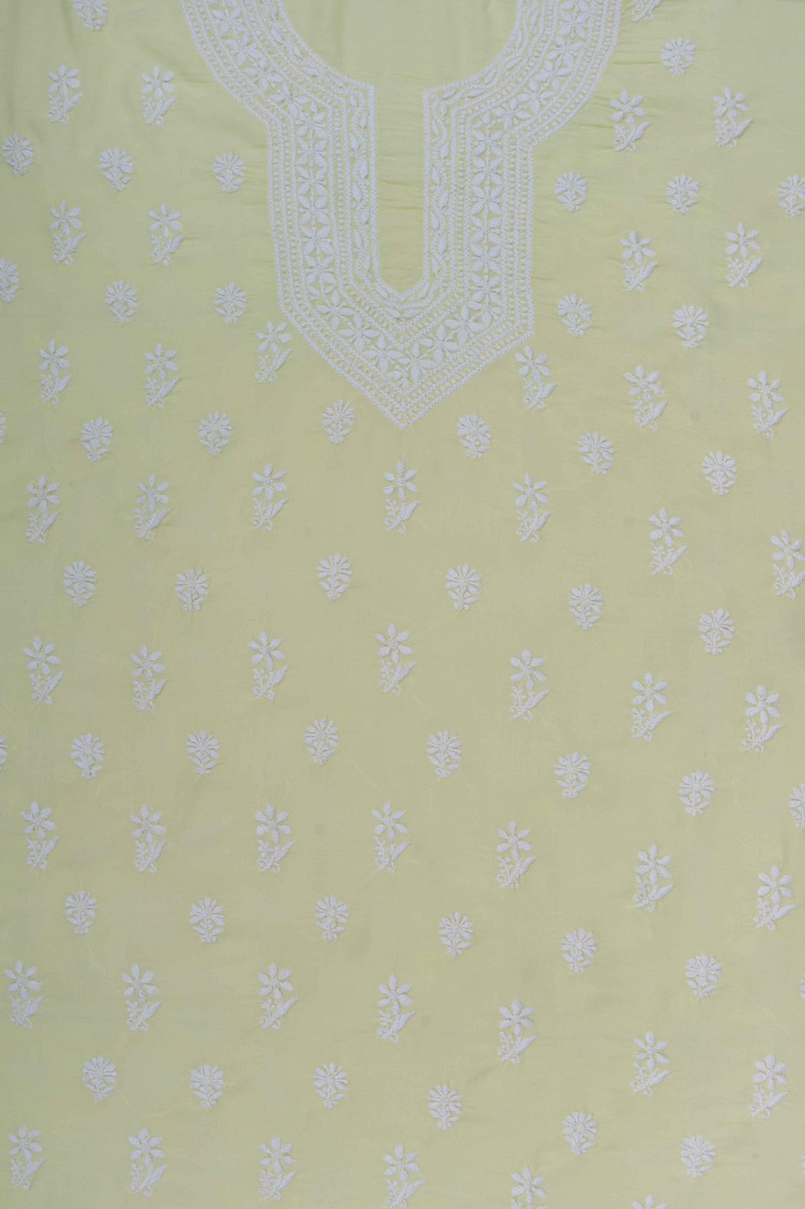 Ada Hand Embroidered Lemon Modal Lucknowi Chikankari Unstitched Suit Piece 01A172731