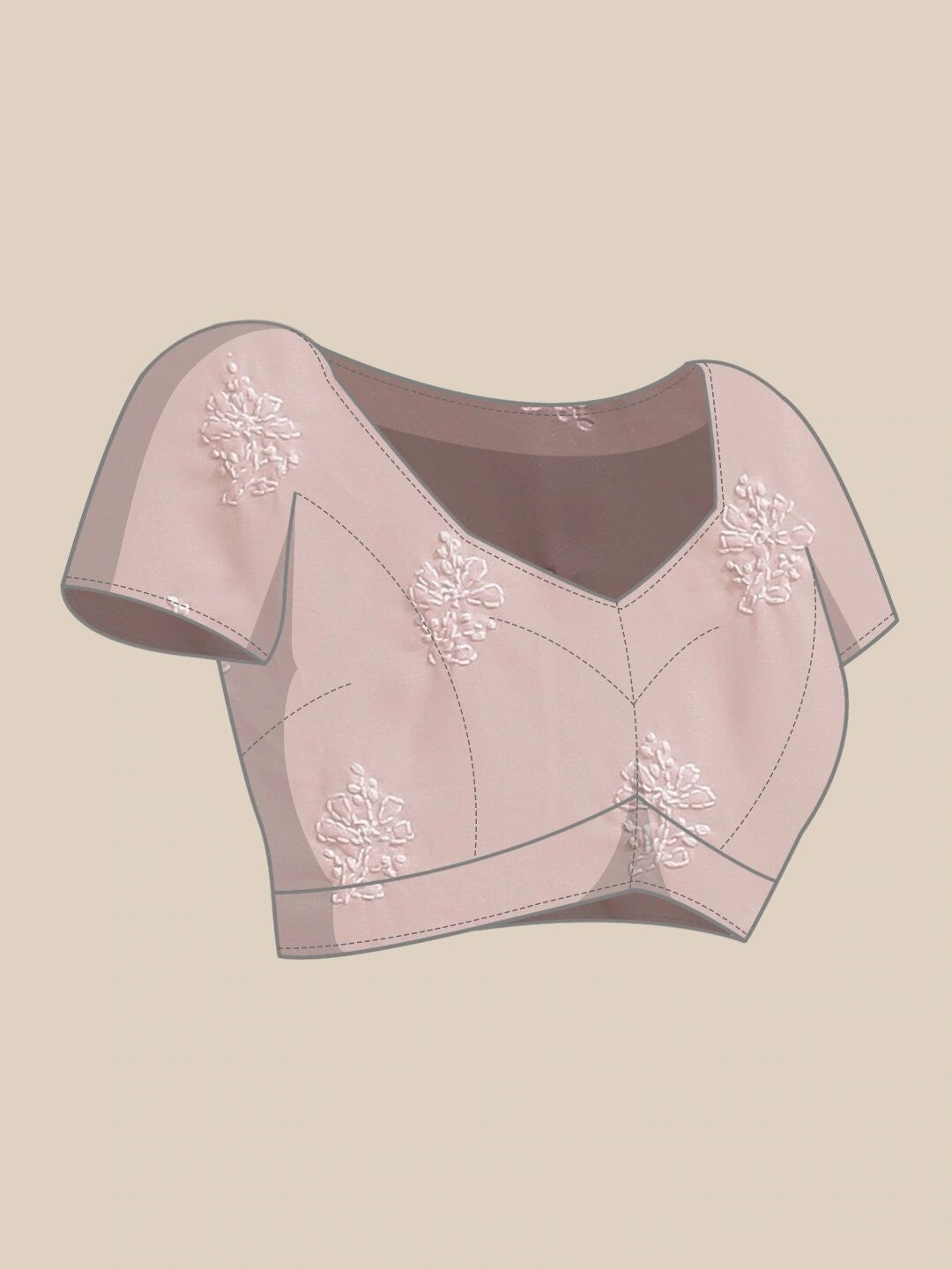Ada Hand Embroidered Baby Pink Georgette Lucknow Chikan Saree with Blouse A183623