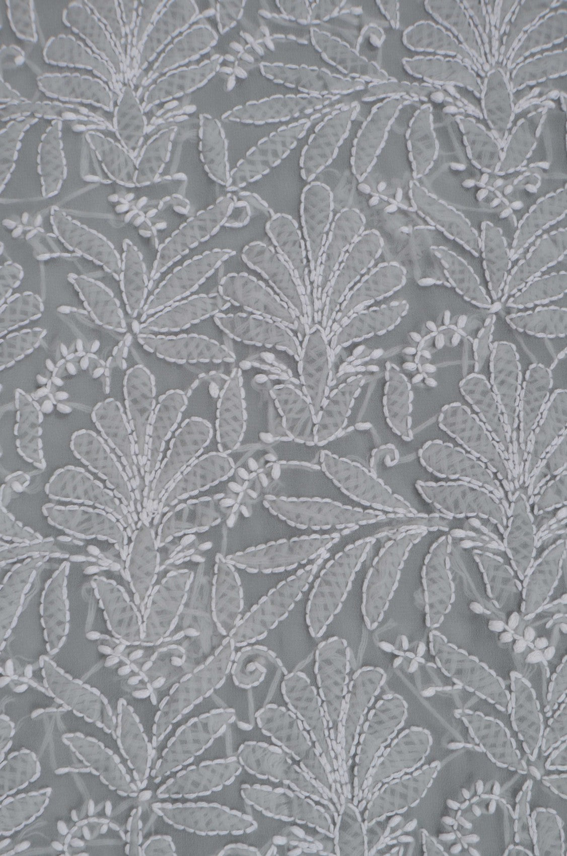 Ada Hand Embroidered Grey Georgette Lucknowi Chikankari Unstitched Suit Piece 01A262086