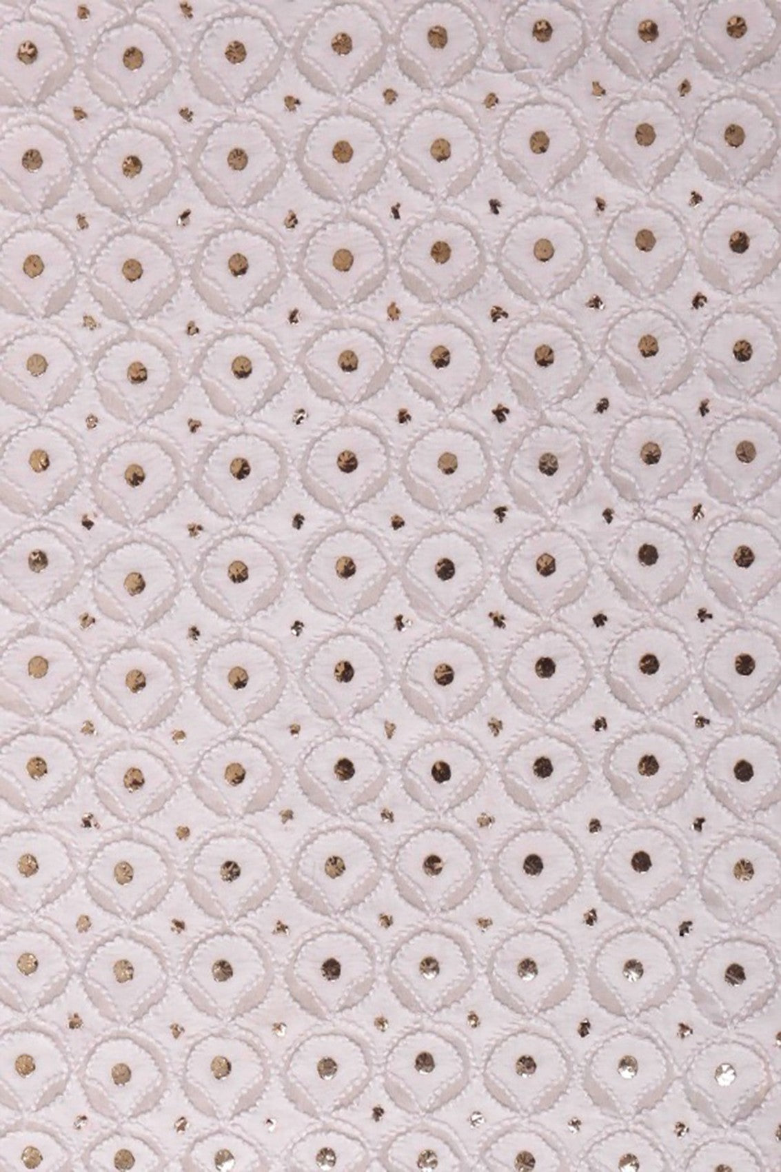 Ada Hand Embroidered White Georgette Lucknowi Chikankari Dupatta With Muqaish Work 01A59087