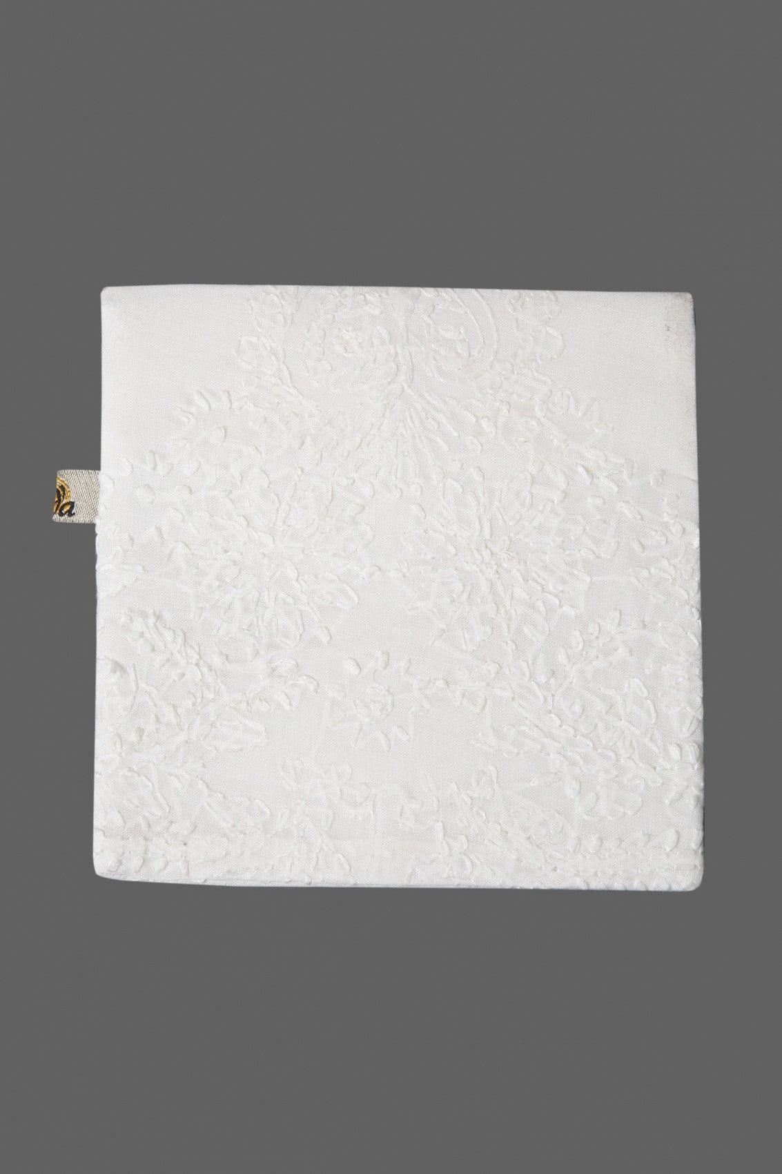Ada Hand Embroidered Cream Cotton Lucknowi Chikankari Pouch 01A37371