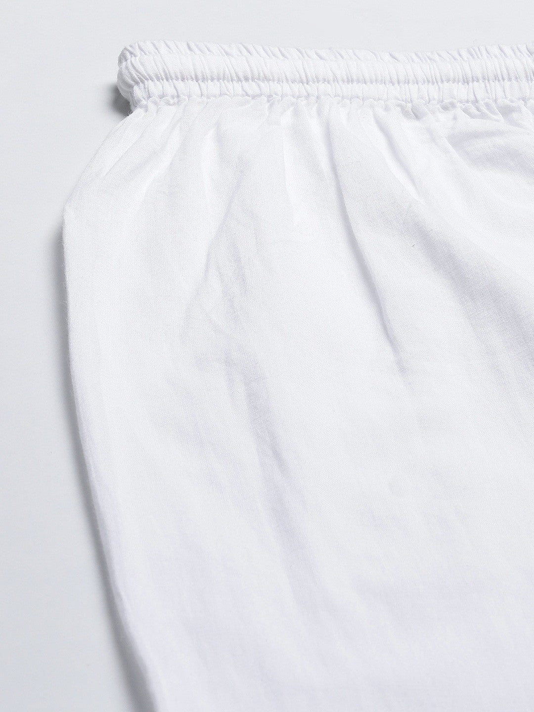 Ada Hand Embroidered White Cotton Lucknow Chikan Palazzo A711142