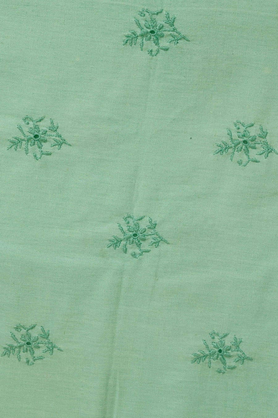 Ada Hand Embroidered Pista Green Linen Lucknowi Chikankari Unstitched Kurta Dupatta–A622077
