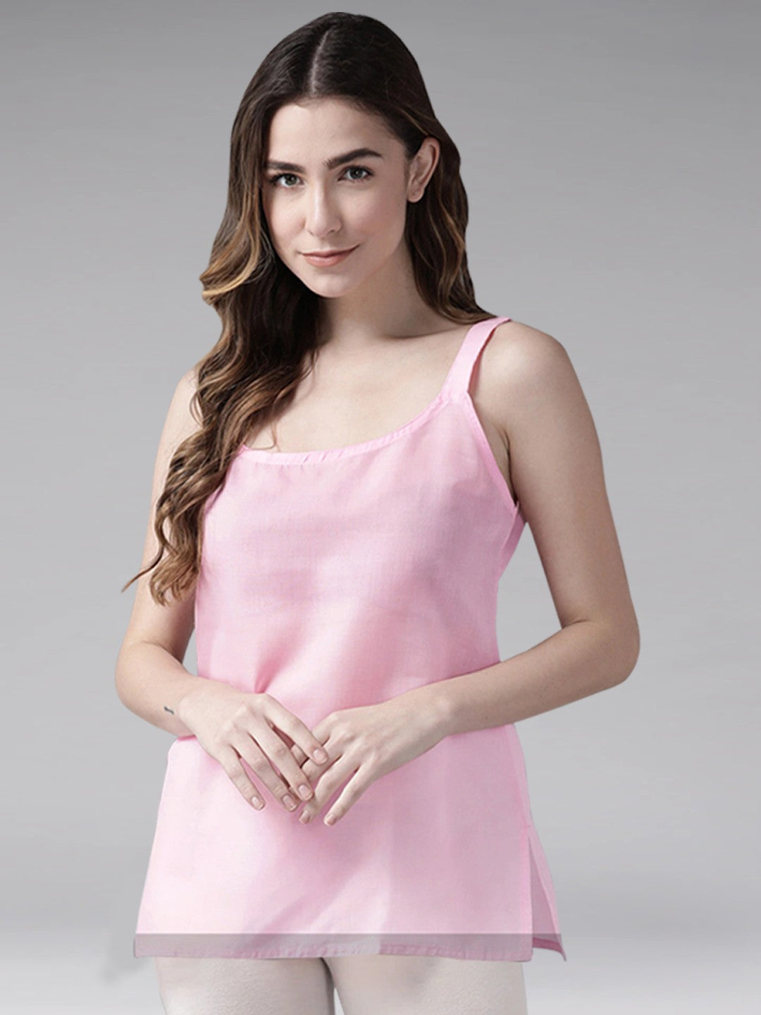 Ada Black and Pink Cotton Short Slips Combo of 2 A111154.