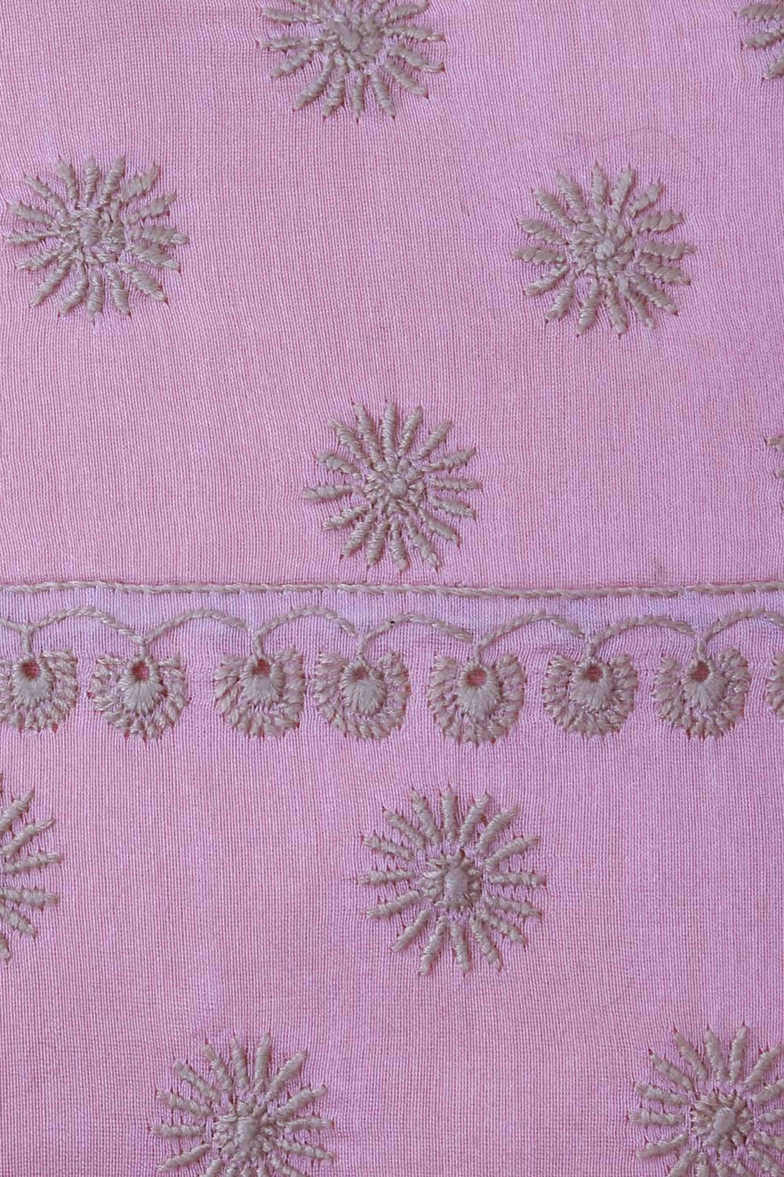 Ada Hand Embroidered Light Pink Chanderi Lucknowi Chikankari Cushion Cover A628221
