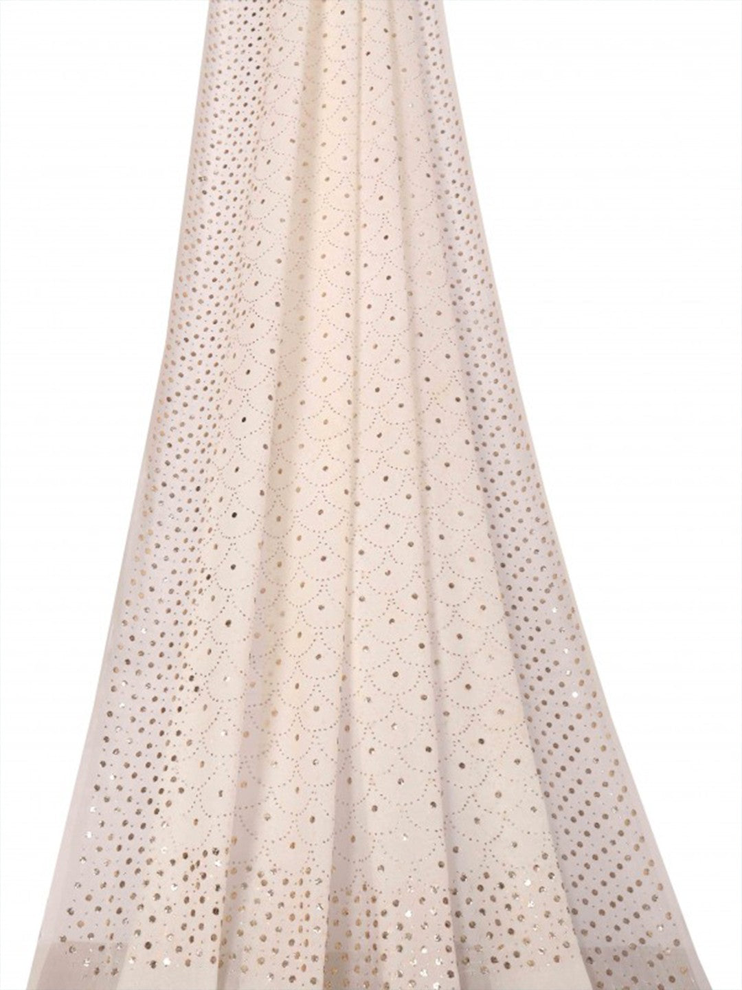 Ada Hand Embroidered White Pure Georgette Lucknowi Chikankari Dupatta with Muqaish Work A585694