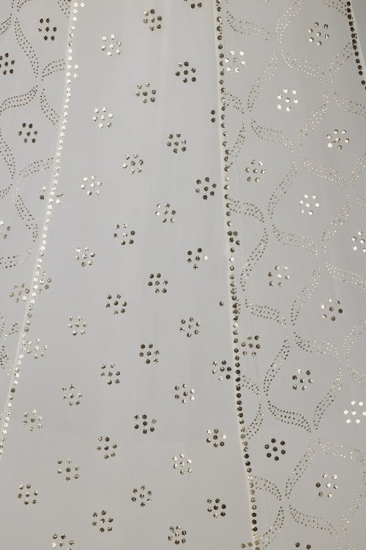 Ada Hand Embroidered White Pure Georgette Lucknowi Chikankari Lehenga Set with Muqaish Work A602582
