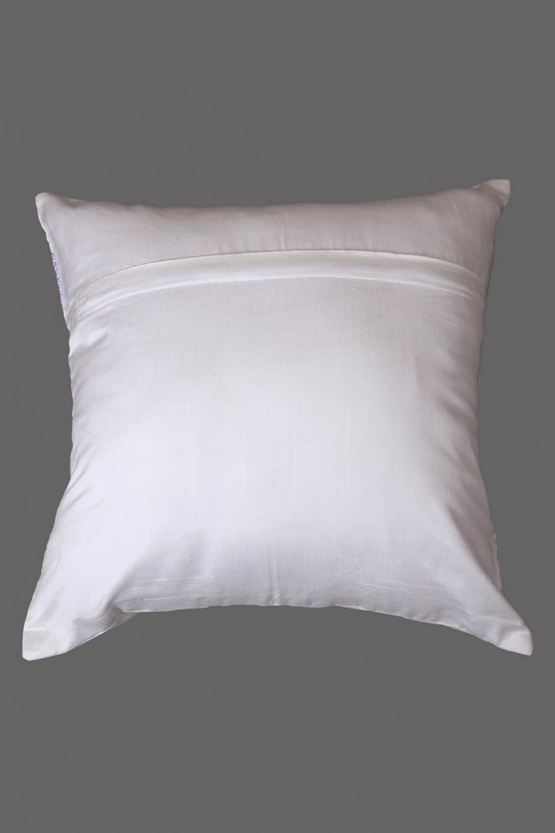 Ada Hand Embroidered White Cotton Lucknowi Chikankari Cushion Cover 01A58530