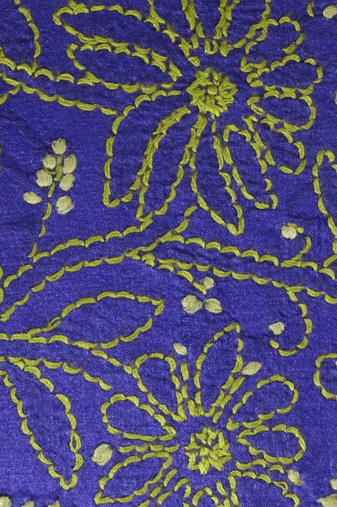 Ada Hand Embroidered Green Silk Lucknowi Chikankari Cushion Cover 01A108033