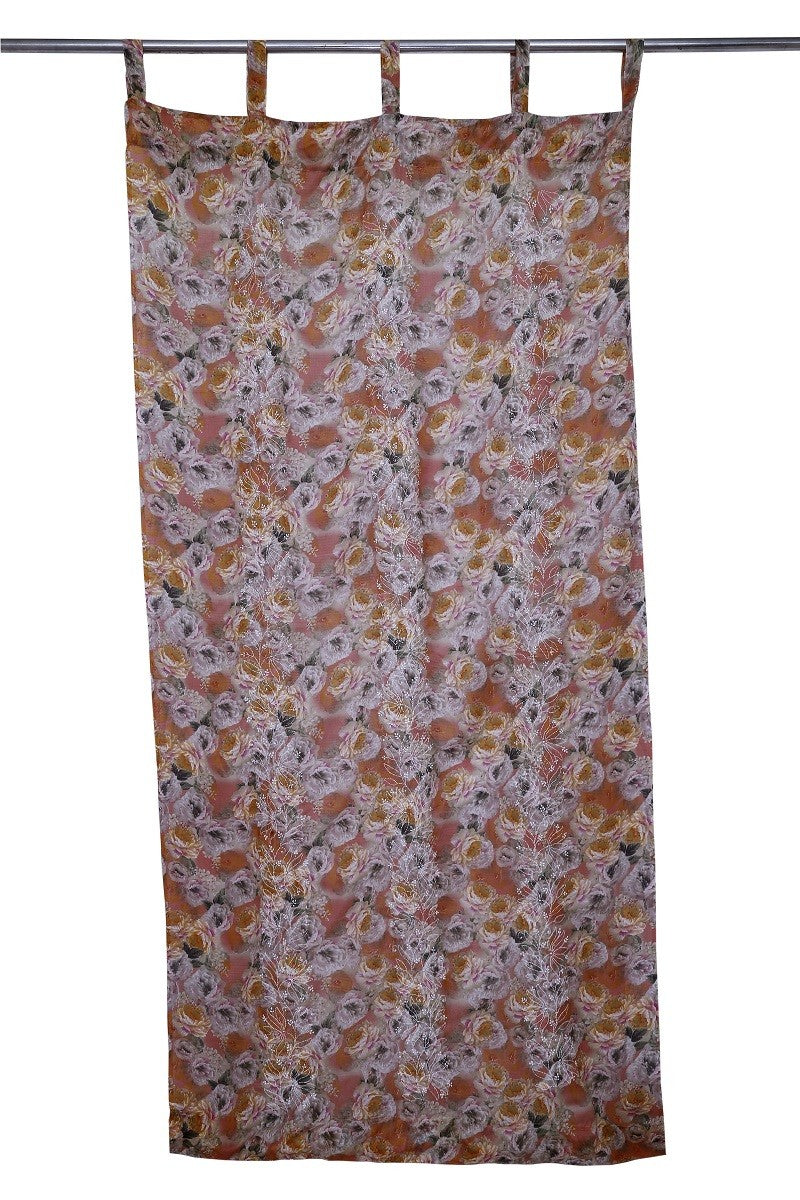 Ada Hand Embroidered Multi Kota Lucknowi Chikankari Curtain- A575684