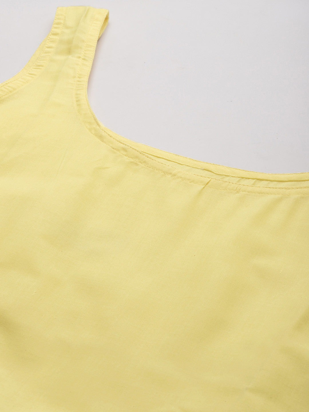 Ada Hand Embroidered Yellow Organza Lucknowi Chikankari Straight Kurta With Slip A411239