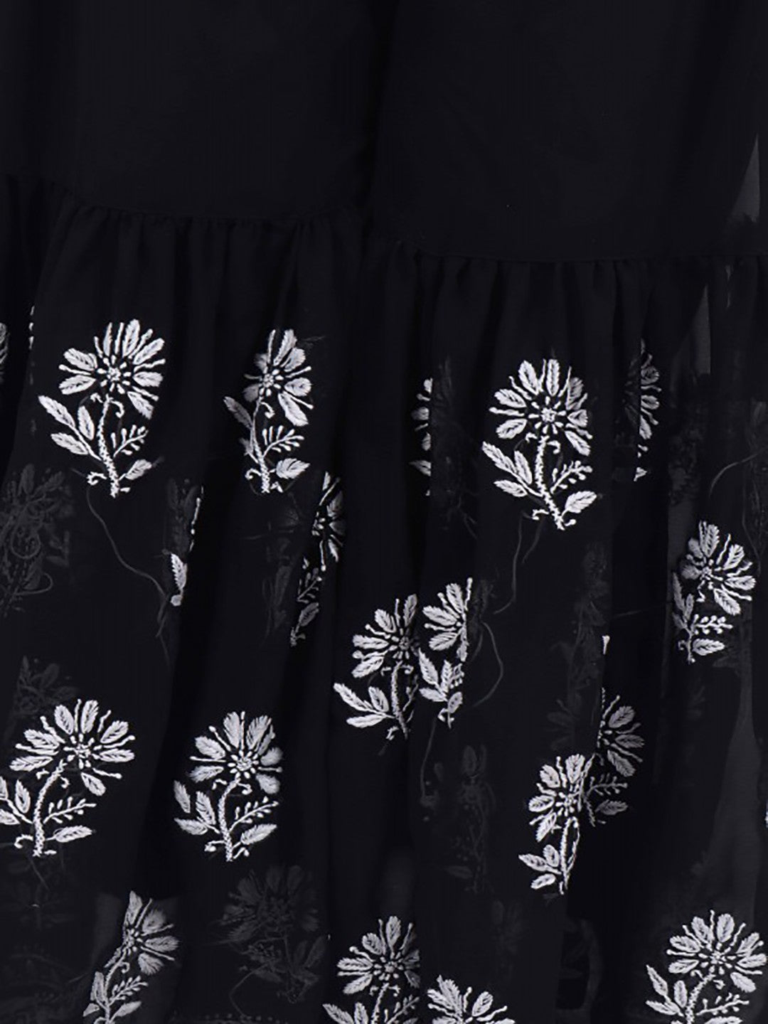 Ada Hand Embroidered Black Georgette Lucknowi Chikankari Palazzo A711160