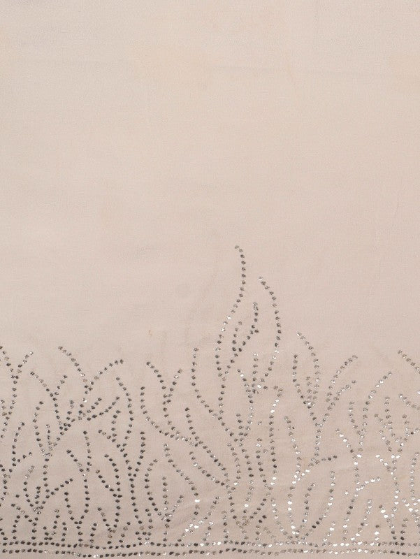 Ada Hand Embroidered White Pure Georgette Lucknowi Chikankari Saree/Blouse with Muqaish Work A604516