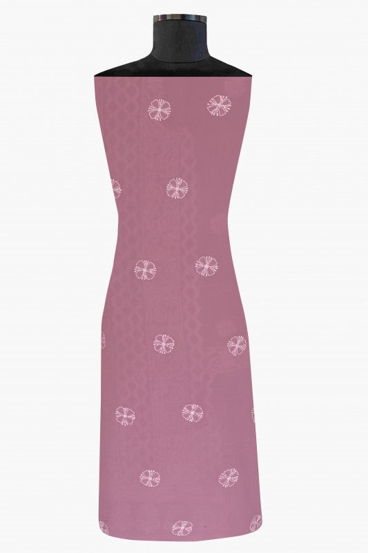 Ada Hand Embroidered Mauve Georgette Lucknowi Chikan Unstitched Kurta Dupatta Set A567447