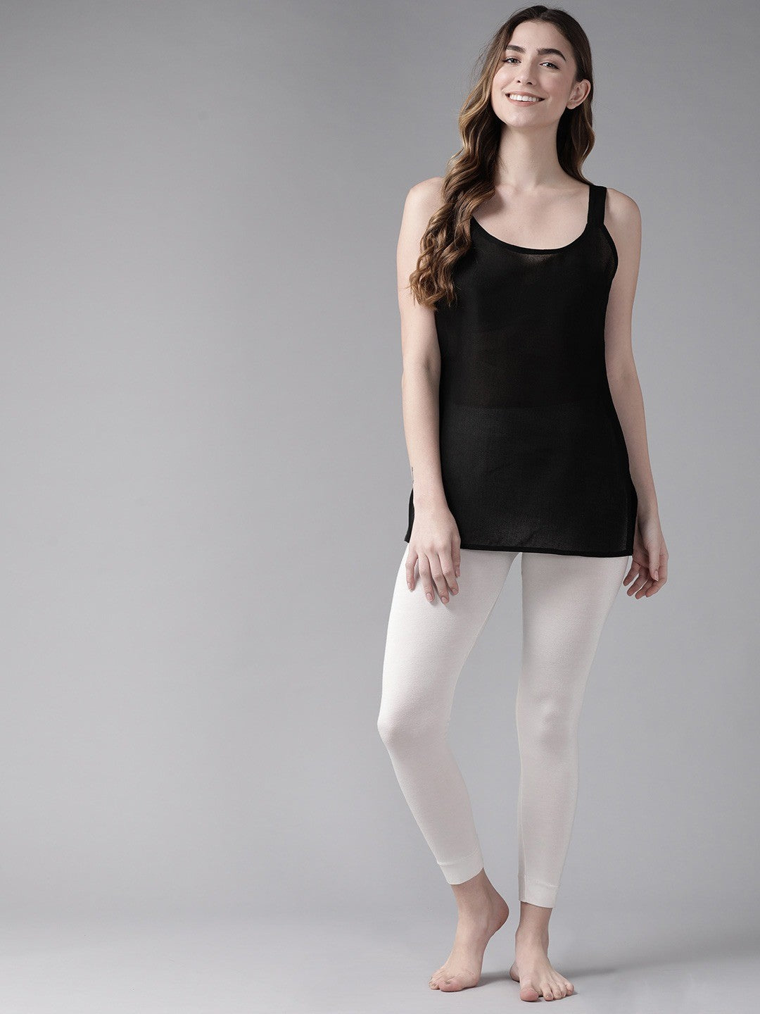 Ada Black and Pink Cotton Short Slips Combo of 2 A111154.