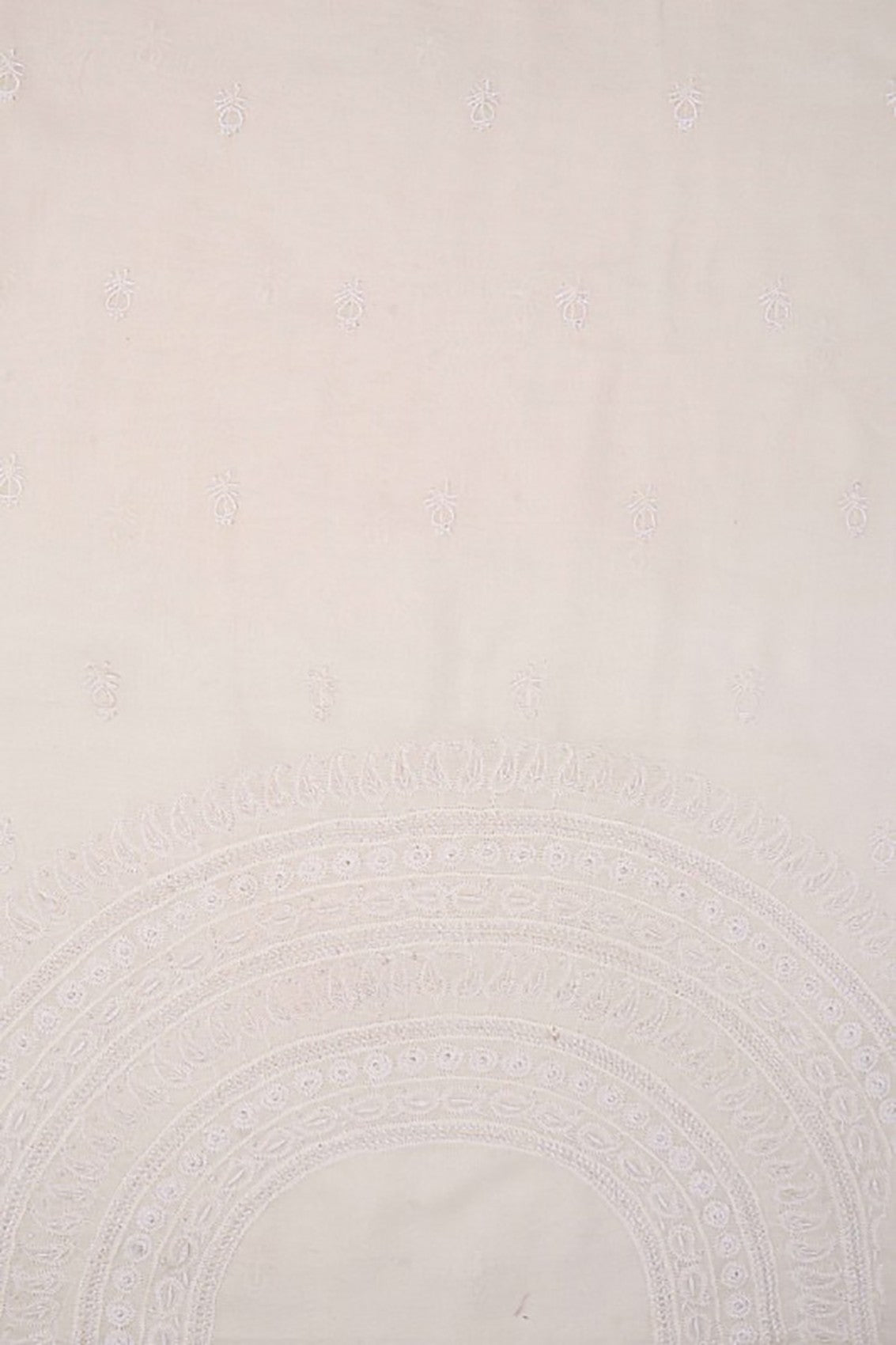 Ada Hand Embroidered Cream Cotton Lucknowi Chikankari Kurta Piece A136889