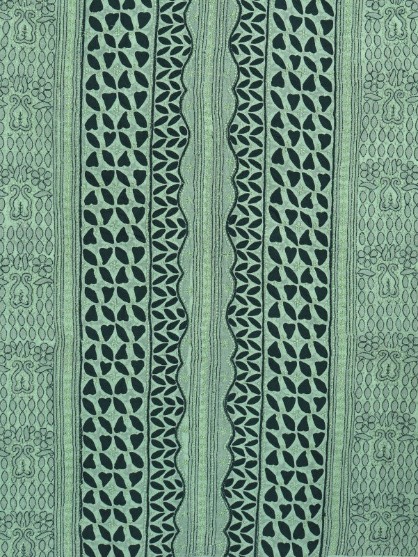 Ada Hand Embroidered Green Cotton Lucknowi Chikankari Unstitched Suit Piece 01A184059