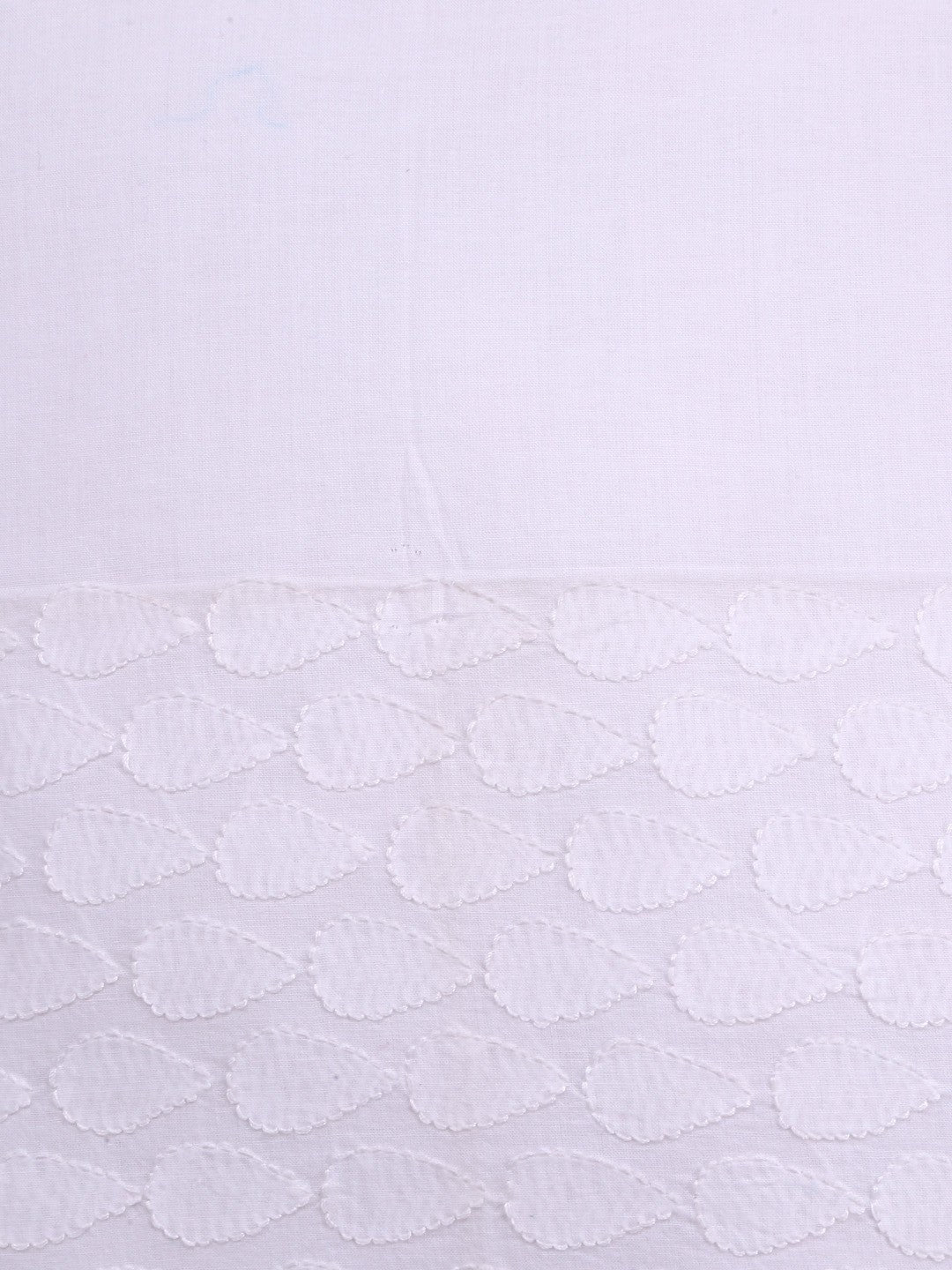 Ada Hand Embroidered White Cotton Lucknow Chikankari Cushion Cover Set Of 5 -A422675
