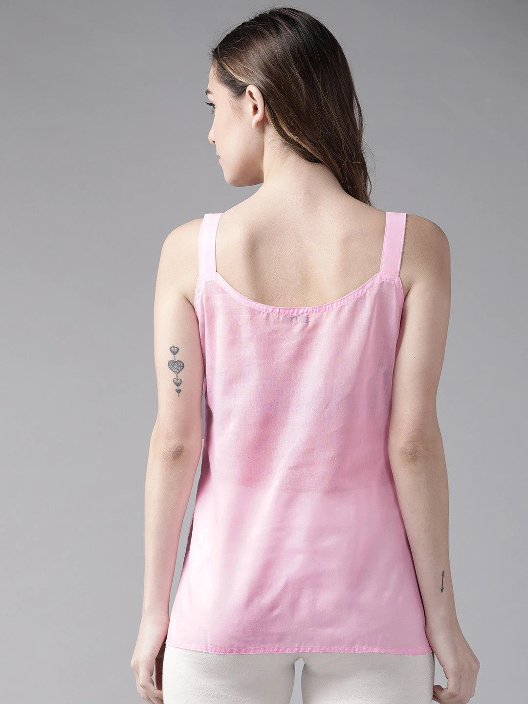 Ada Black and Pink Cotton Short Slips Combo of 2 A111154.