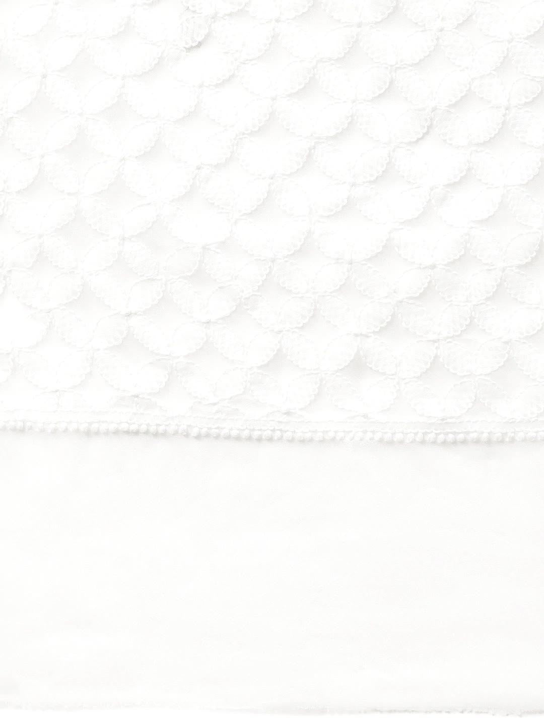 Ada Hand Embroidered White Georgette Lucknowi Chikankari Dupatta A511152