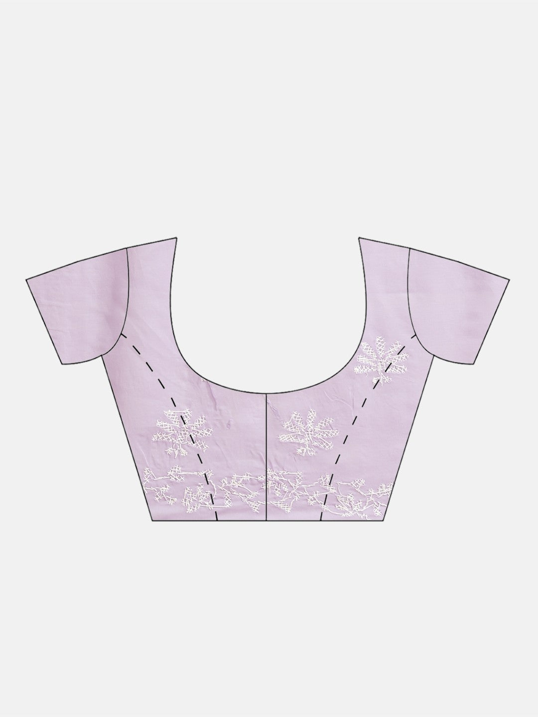 Ada Hand Embroidered Mauve Cotton Lucknow Chikan Saree with Blouse - A159239