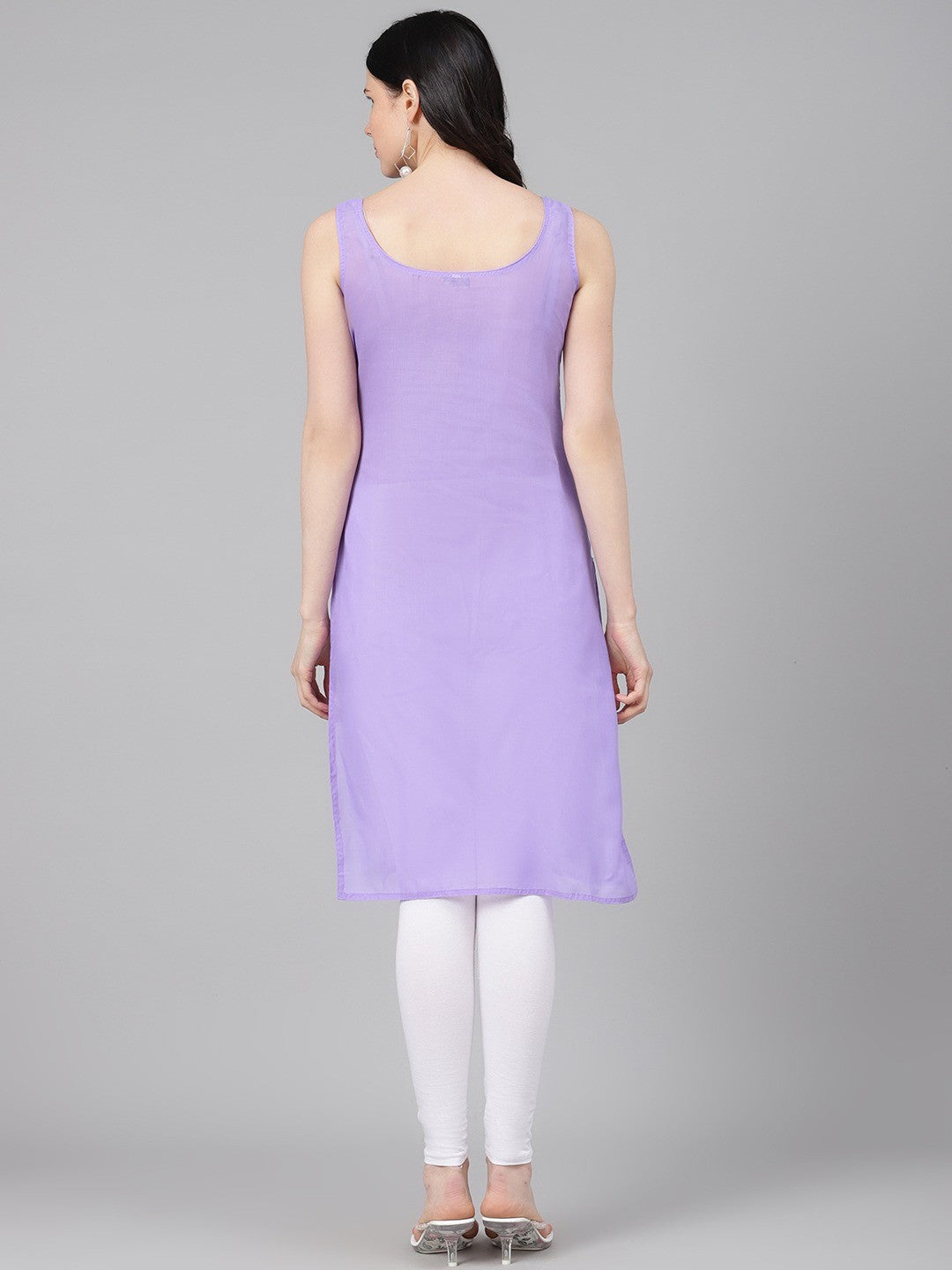 Ada Mauve and Black Cotton Long Slips Combo of 2  A301737.