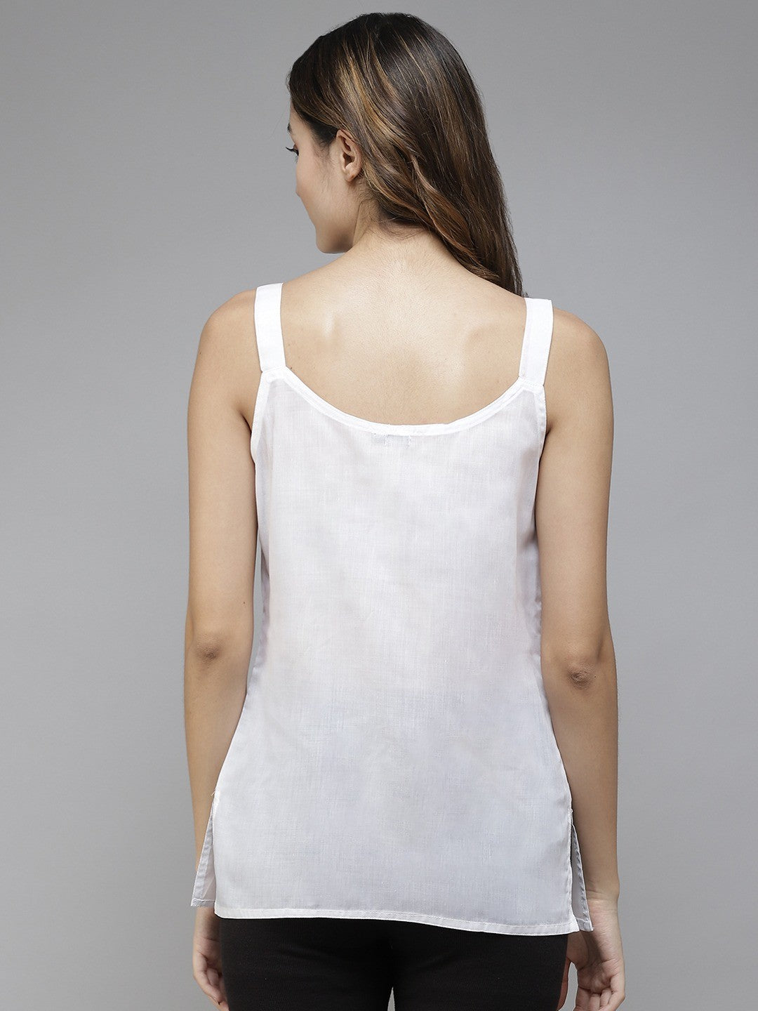 Ada White & Red Cotton Short Slips Combo of 2 A111176.