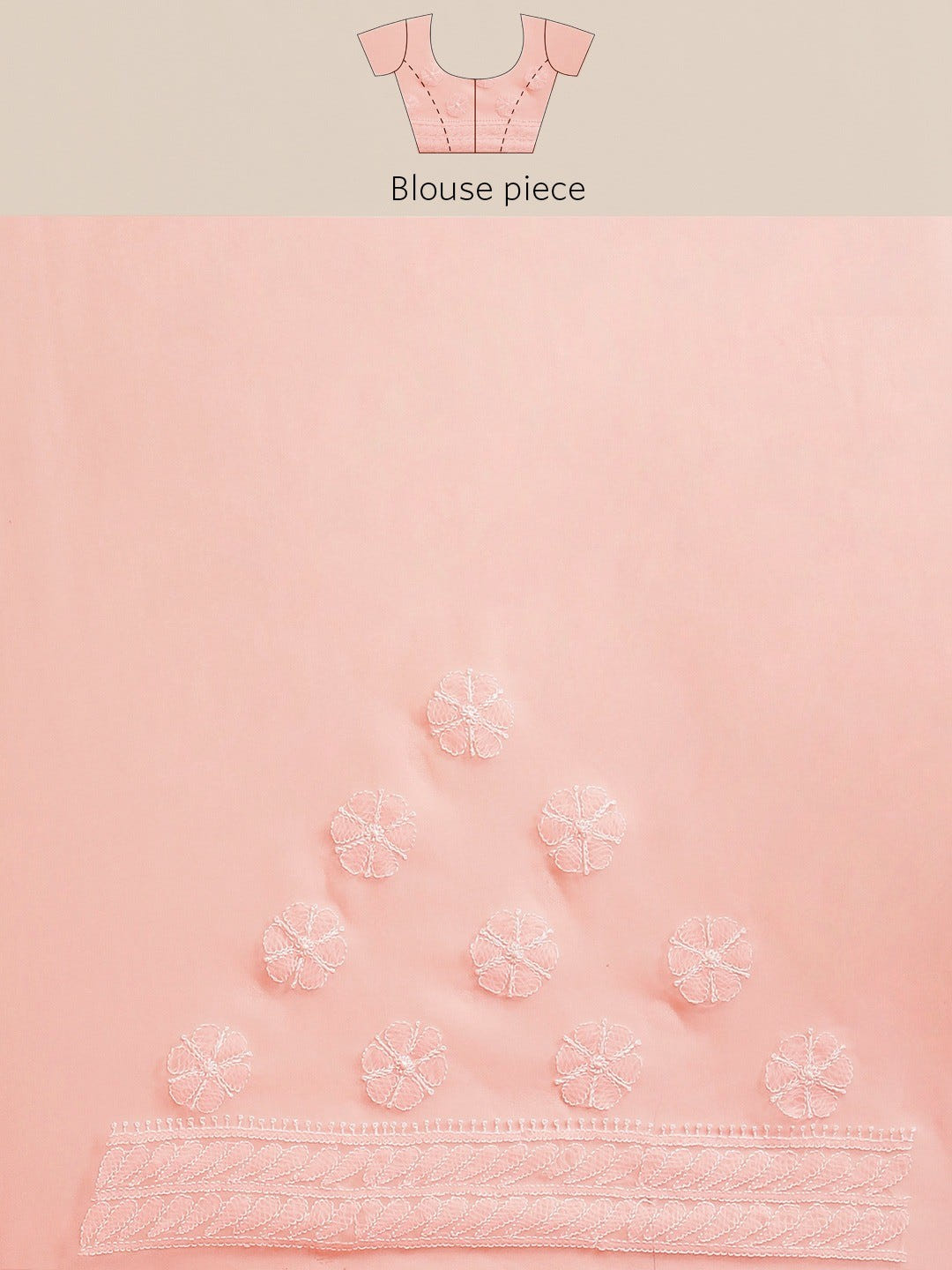 Ada Hand Embroidered Peach Georgette Lucknowi Chikankari Saree With Blouse-A311330