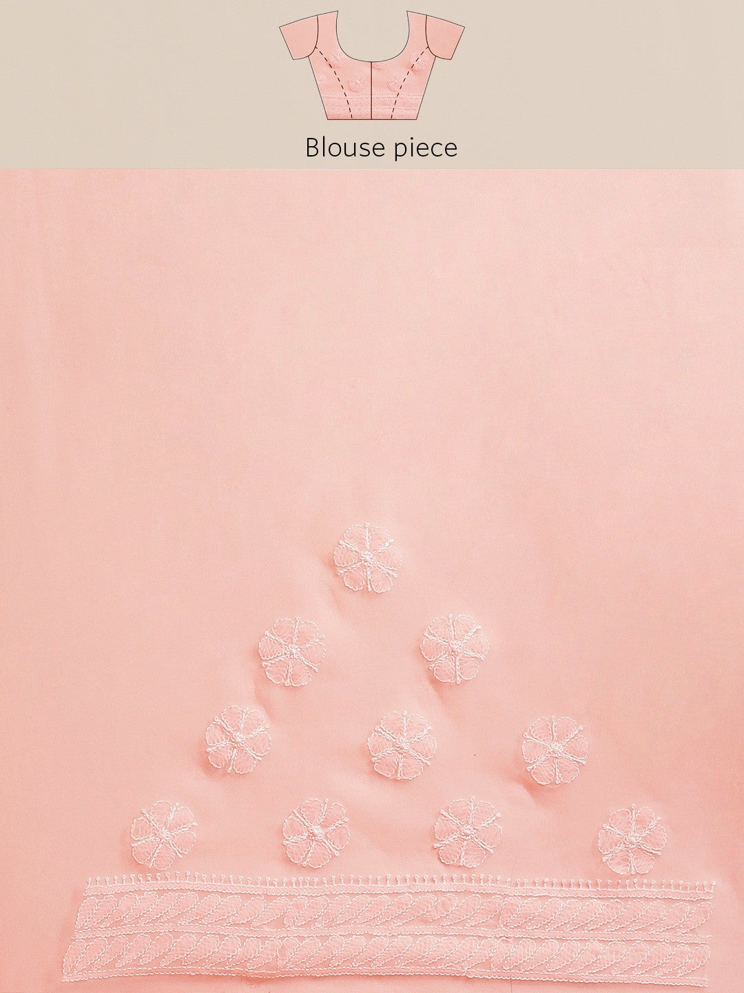 Ada Hand Embroidered Peach Georgette Lucknowi Chikankari Saree With Blouse-A311330