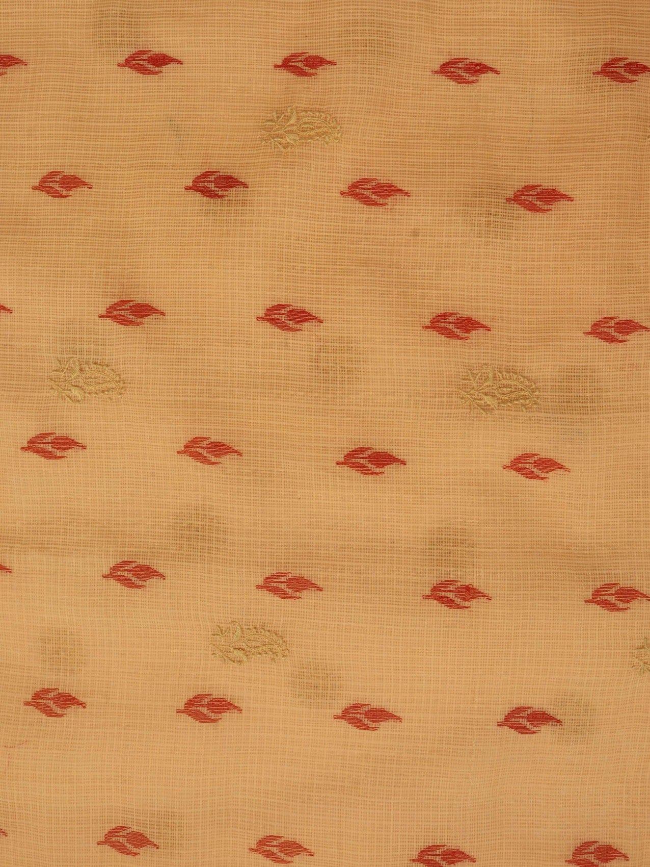 Ada Hand Embroidered Sandstone Orange Kota Lucknowi Chikankari Saree with Blouse A555452