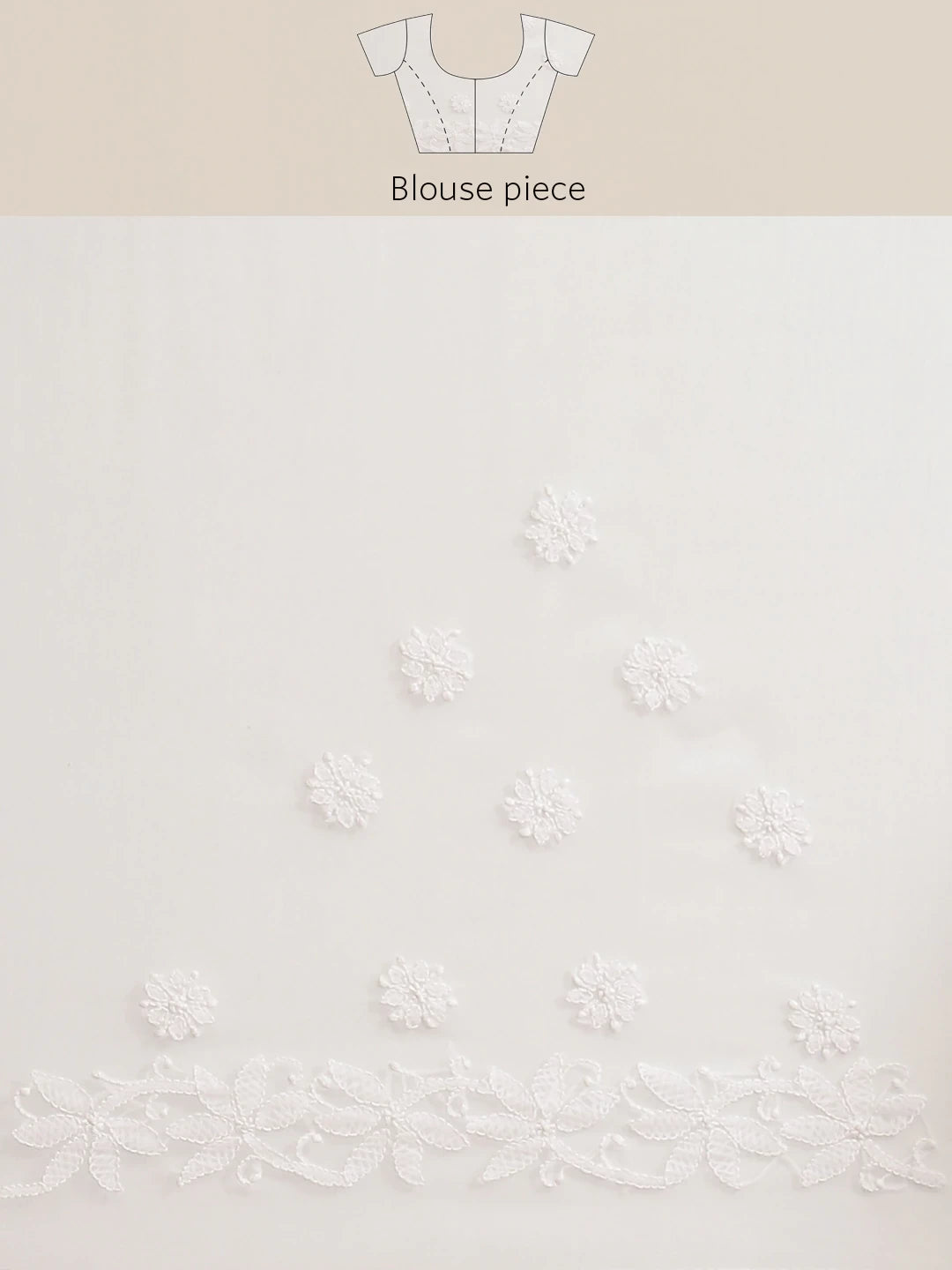 Ada Hand Embroidered White Georgette Lucknow Chikan Saree With Blouse - A130072