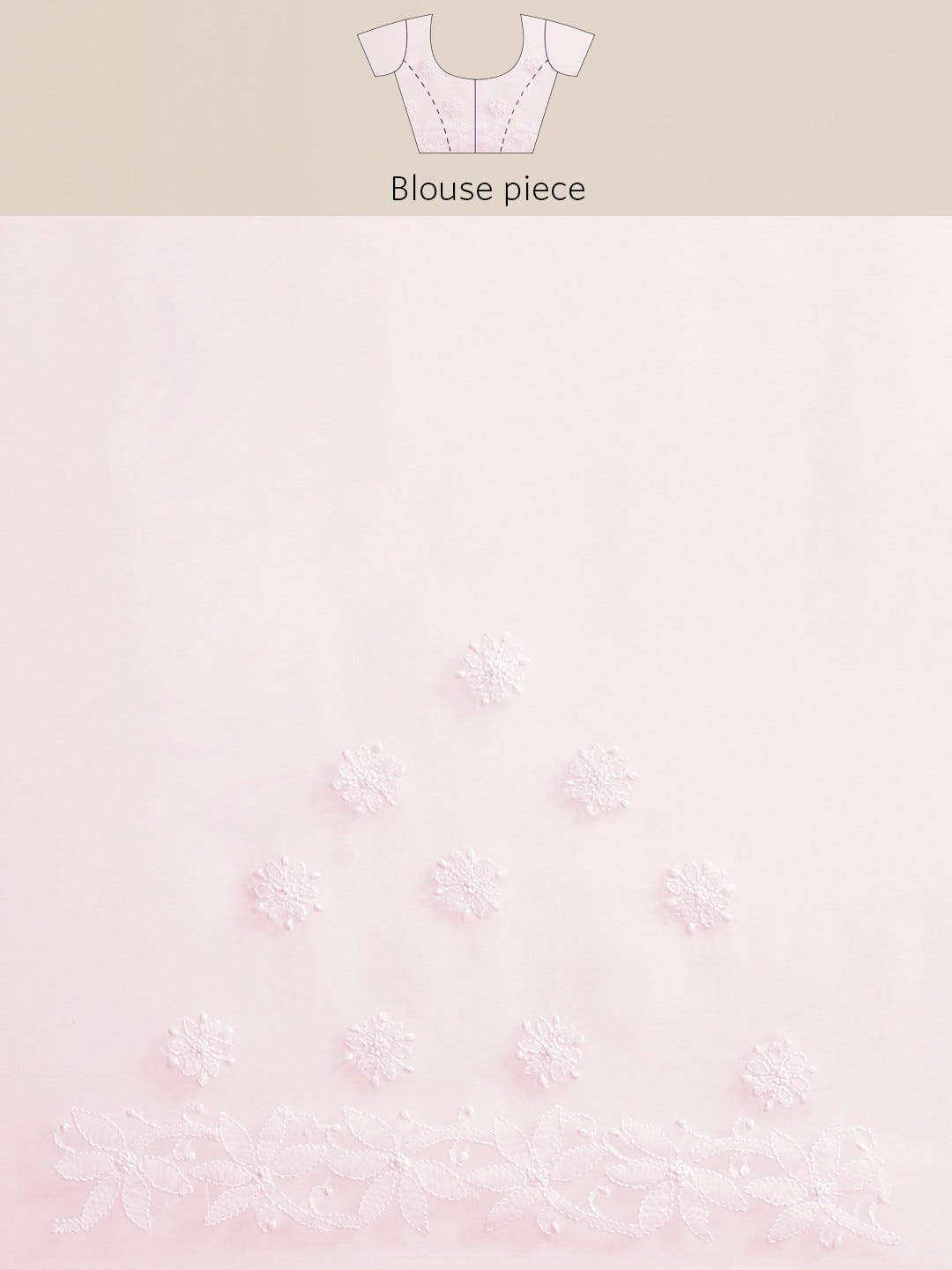 Ada Hand Embroidered Light Pink Georgette Lucknow Chikan Saree with Blouse A311337