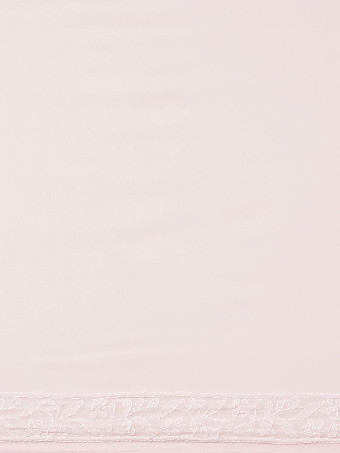 Ada Hand Embroidered Pink Georgette Lucknow Chikan Saree With Blouse- A183172