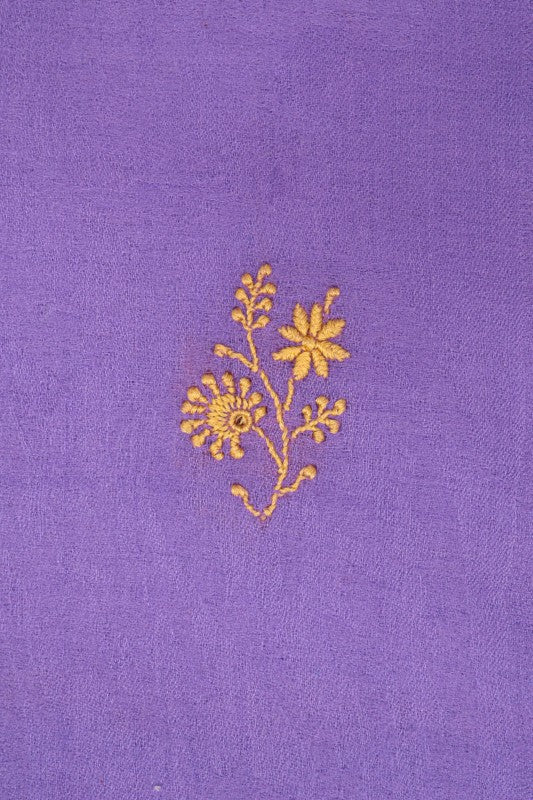 Ada Hand Embroidered Mauve Pashmina Lucknowi Chikankari Woolen Stole A254055