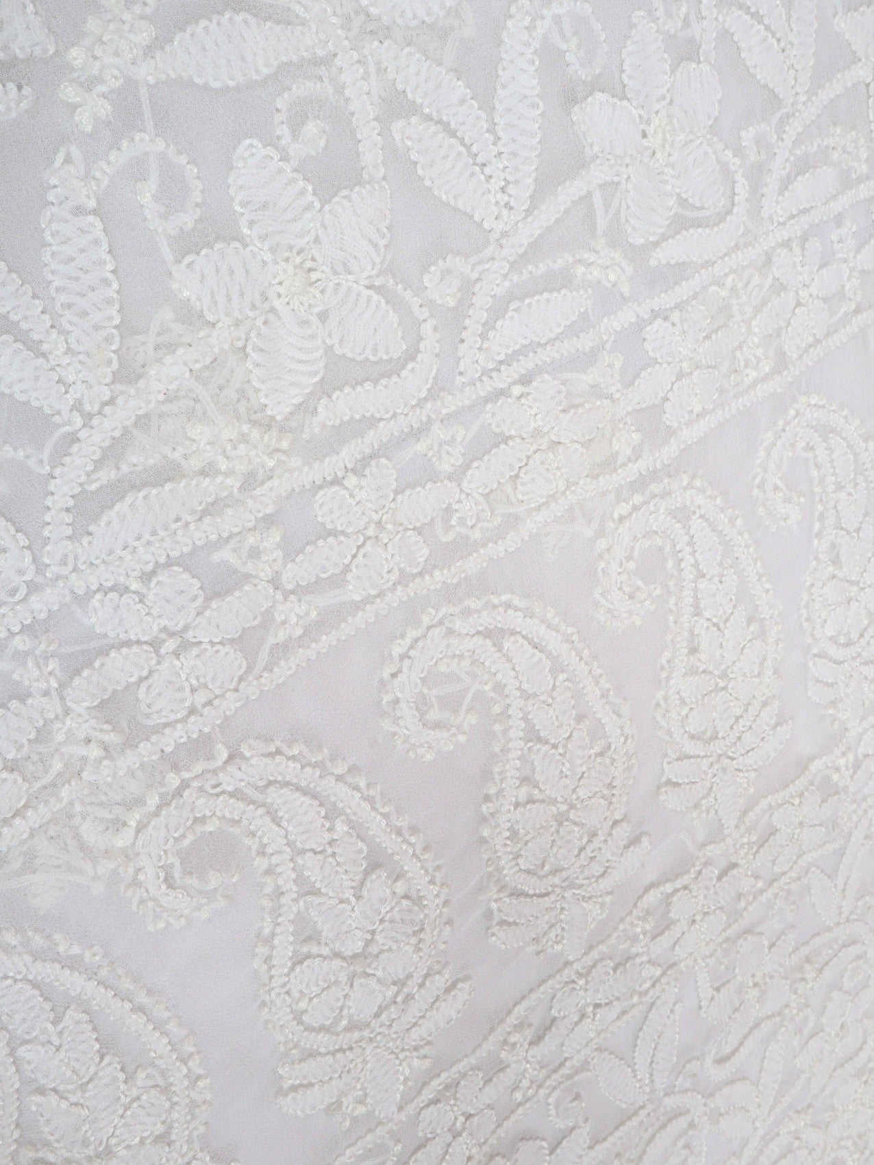 Ada Hand Embroidered White Georgette Lucknowi Chikankari Saree With Blouse 01A163902