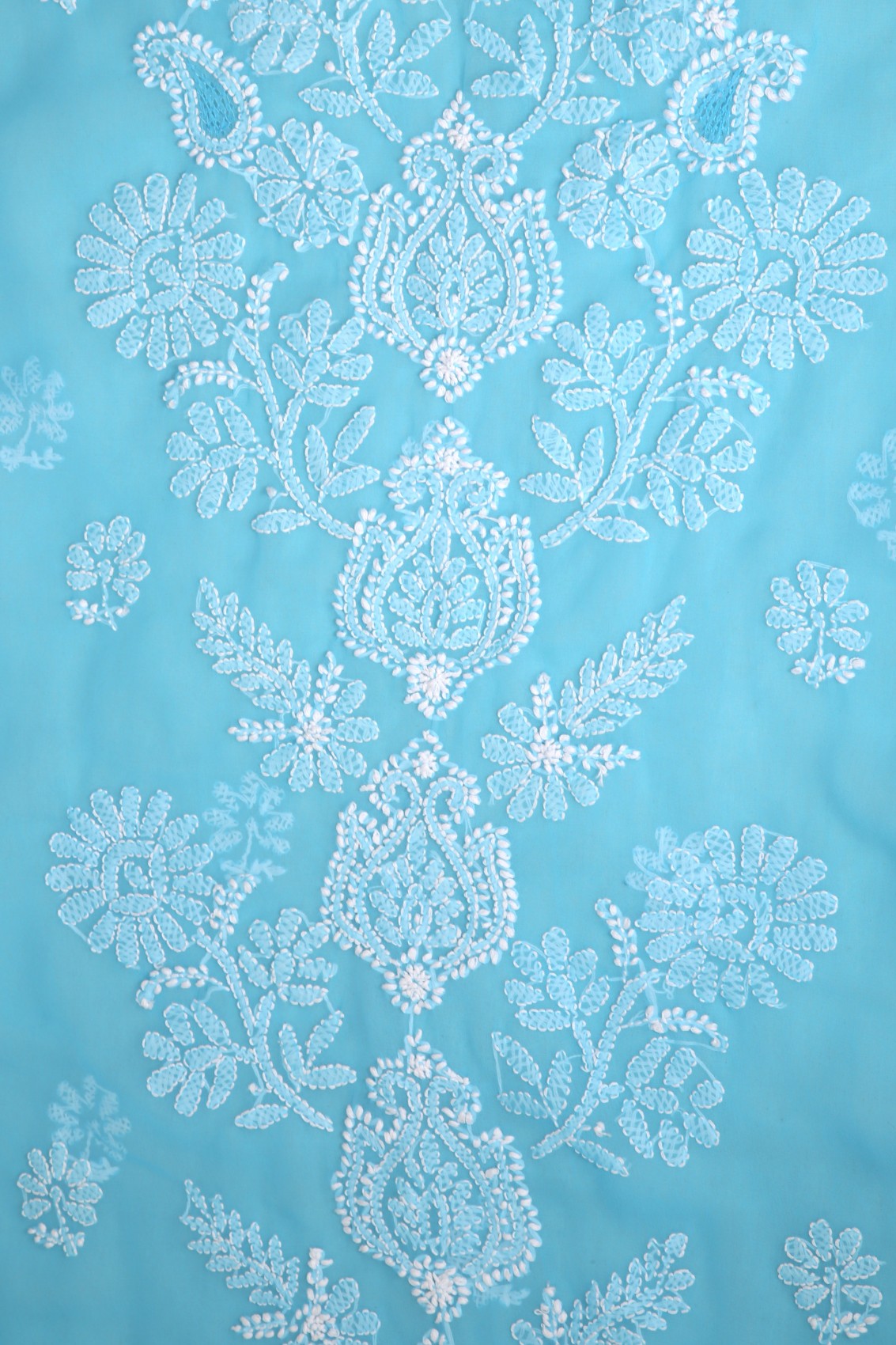 Ada Hand Embroidered Blue Georgette Lucknowi Chikankari Unstitched Suit Piece A211251