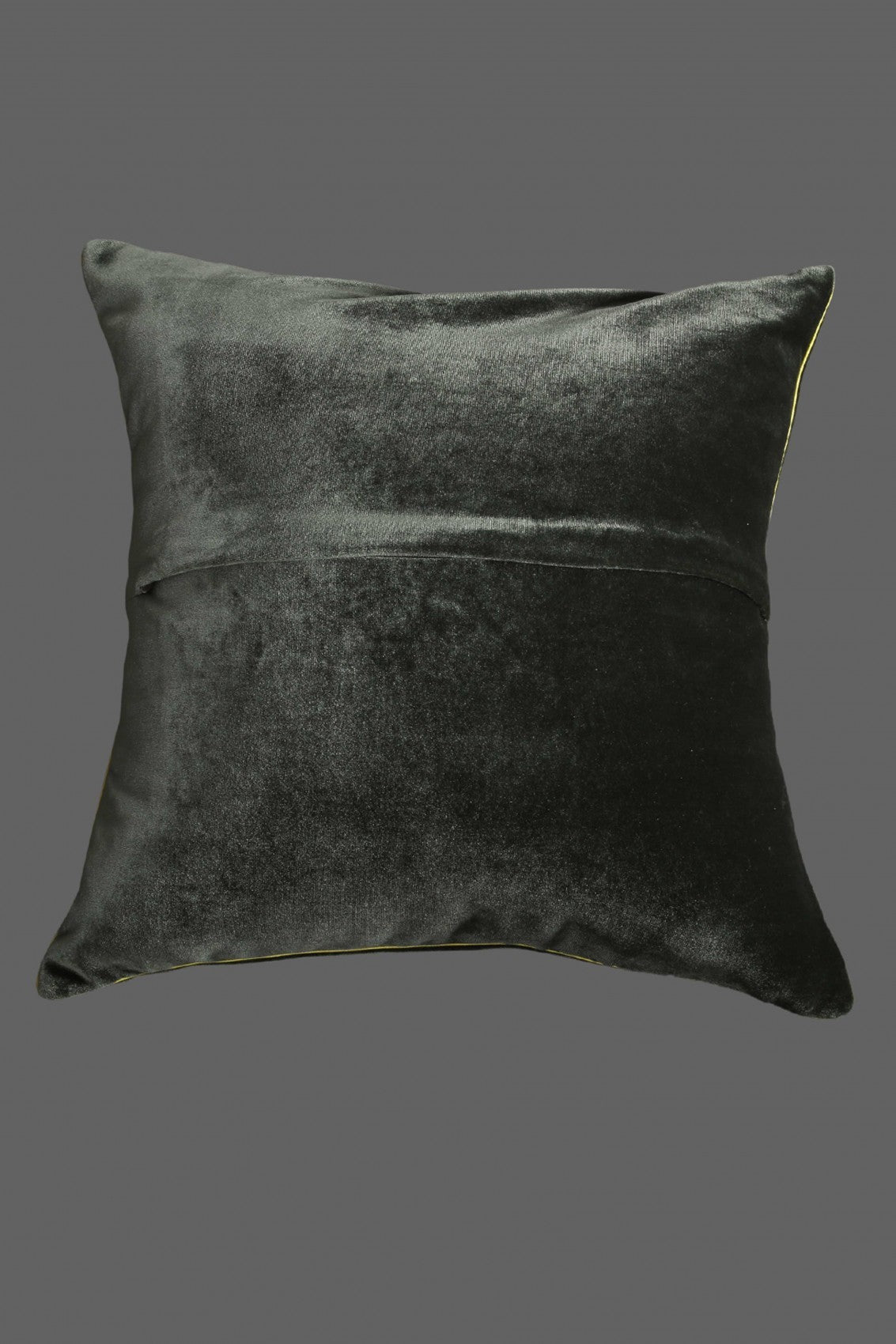 Ada Hand Embroidered Dark Green Velvet Lucknowi Chikankari Cushion Cover 01A102797