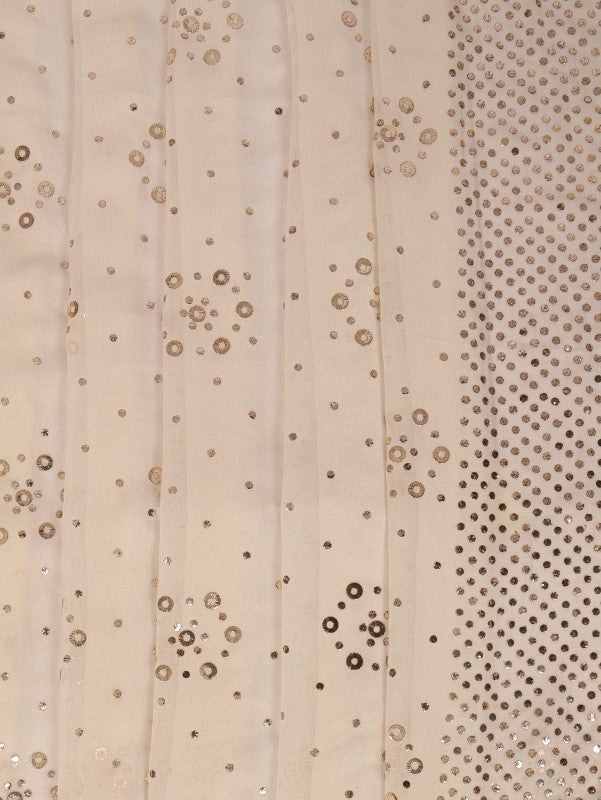 Ada Hand Embroidered Off White Pure Georgette Lucknowi Chikankari Saree/Blouse with Muqaish Work A617658