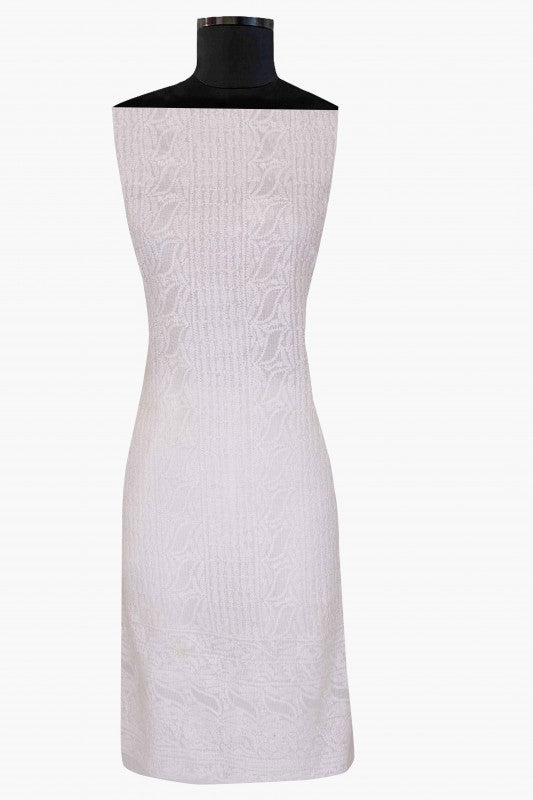 Ada Hand Embroidered White Kota Lucknowi Chikan Unstitched Kurta Piece A604595