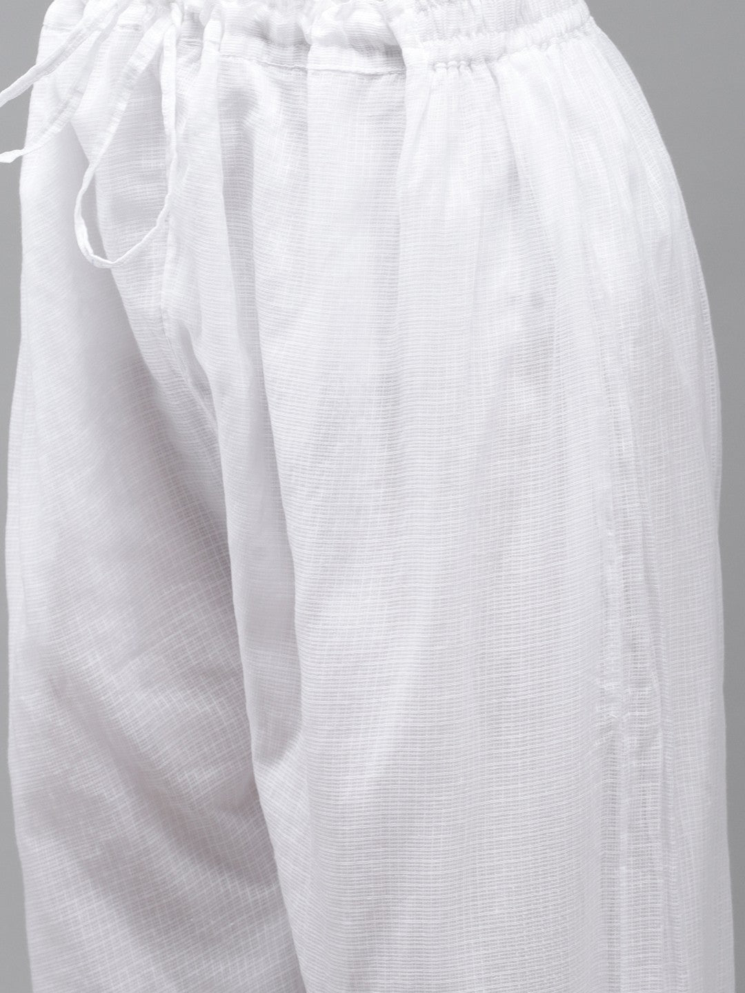 Ada Hand Embroidered White Kota Lucknowi Chikankari Kurta Set A811207