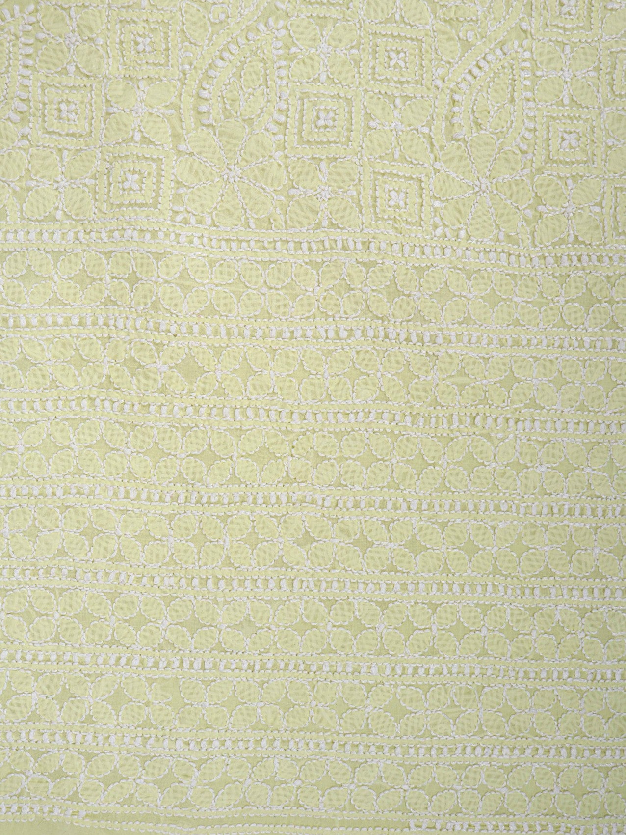 Ada Hand Embroidered Lemon Cotton Lucknowi Chikankari Unstitched Suit Piece 01A184367