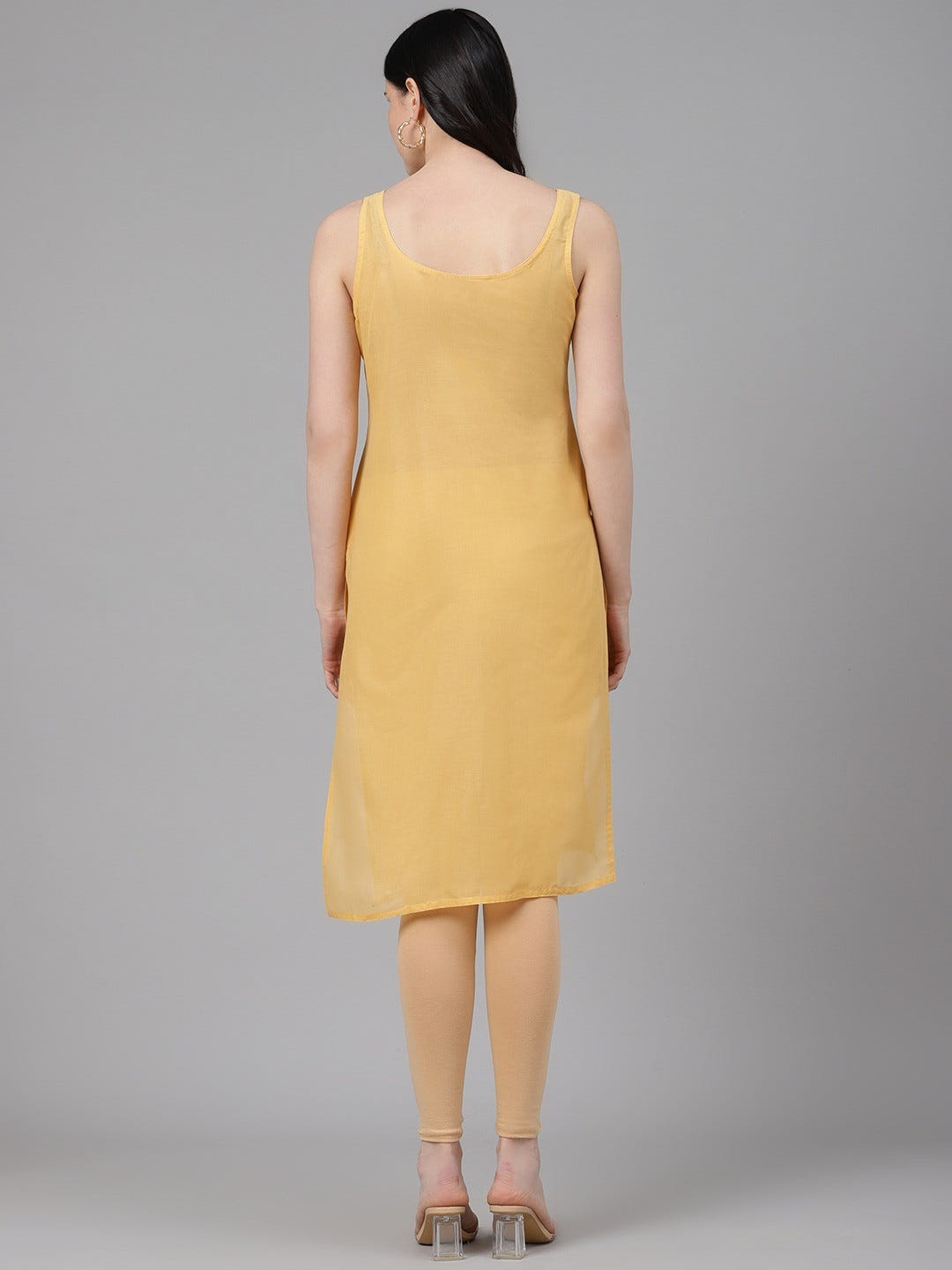 Ada Dark Fawn and Black Cotton Long Slips Combo of 2 A111128.