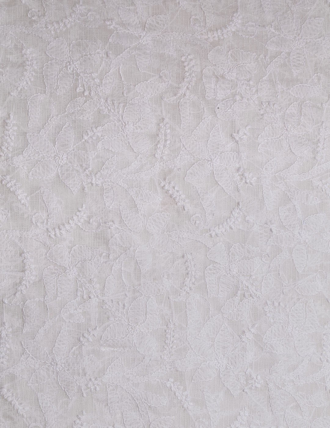 Ada Hand Embroidered White Kota Lucknowi Chikankari Dupatta A100455